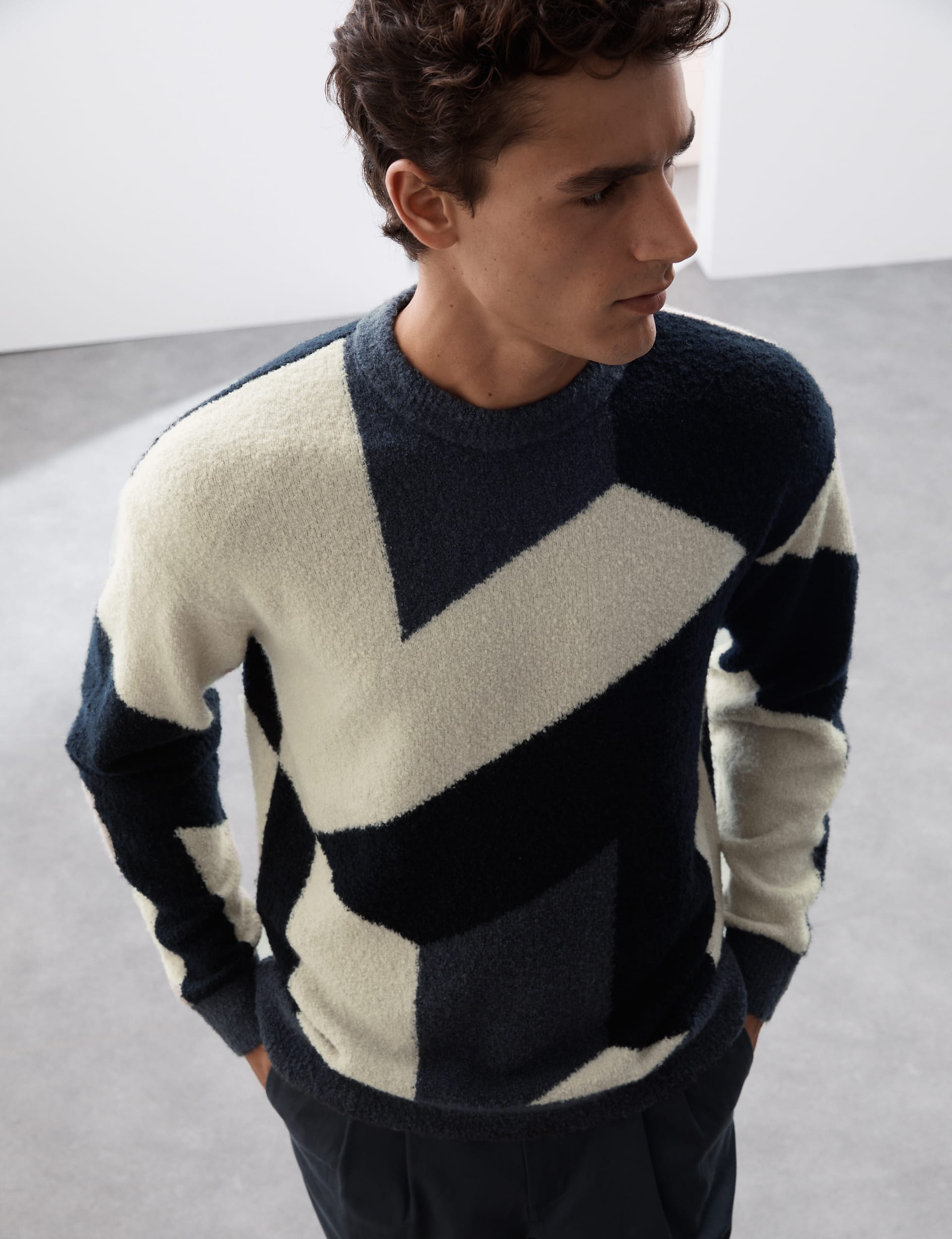 Mens merino wool crew neck jumper best sale