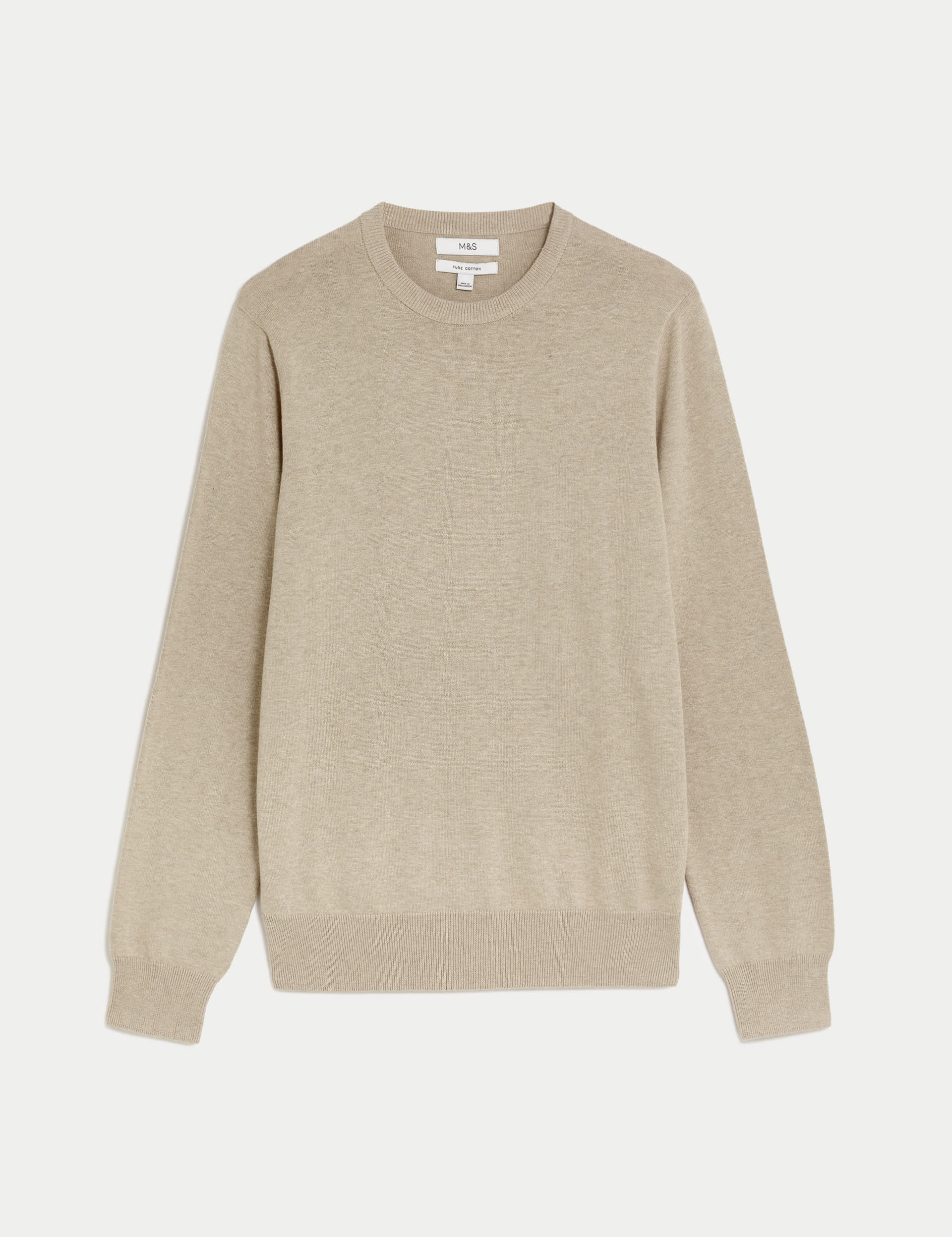 Pure Cotton Crew Neck Jumper