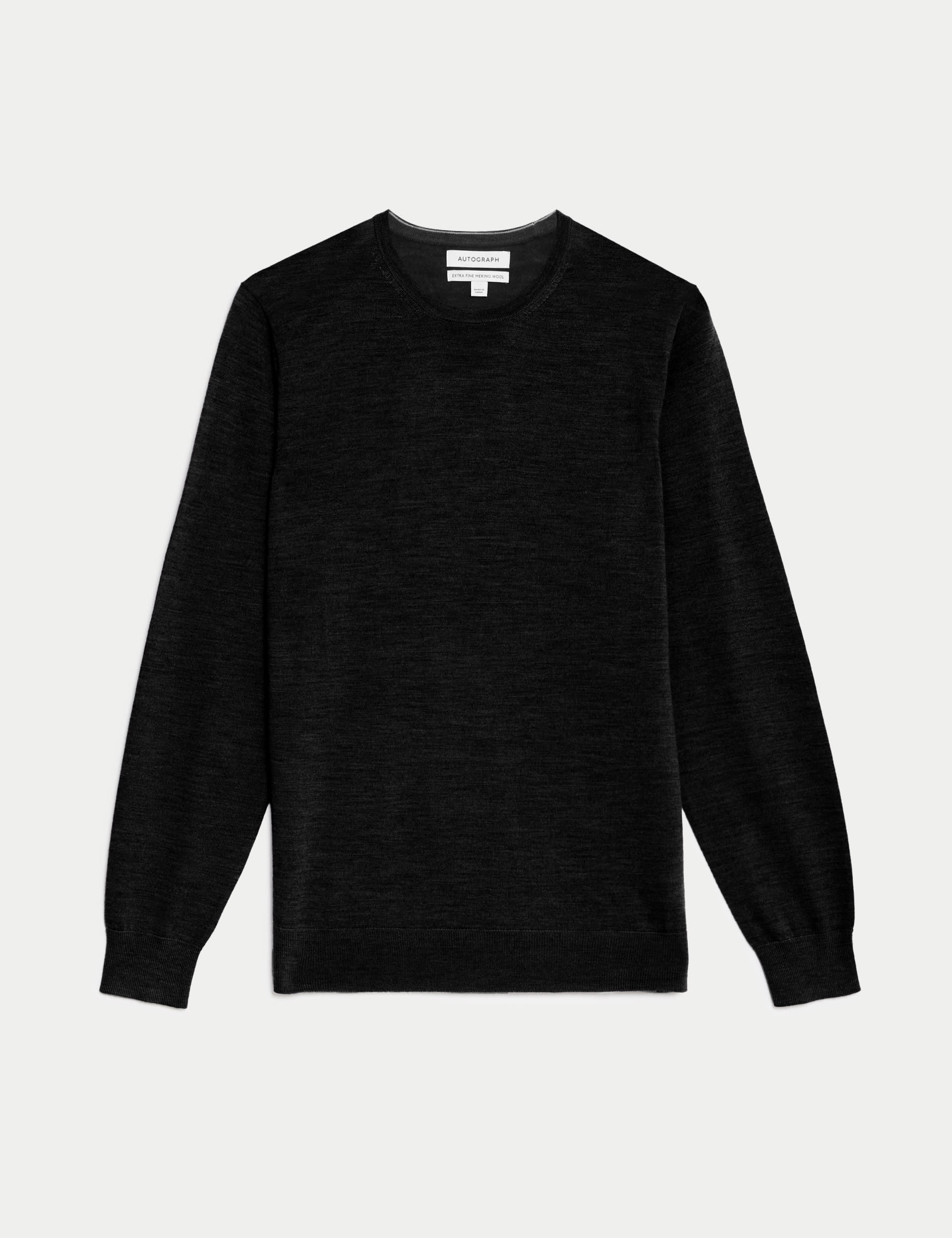 Pure Extra Fine Merino Wool Crew Neck Jumper