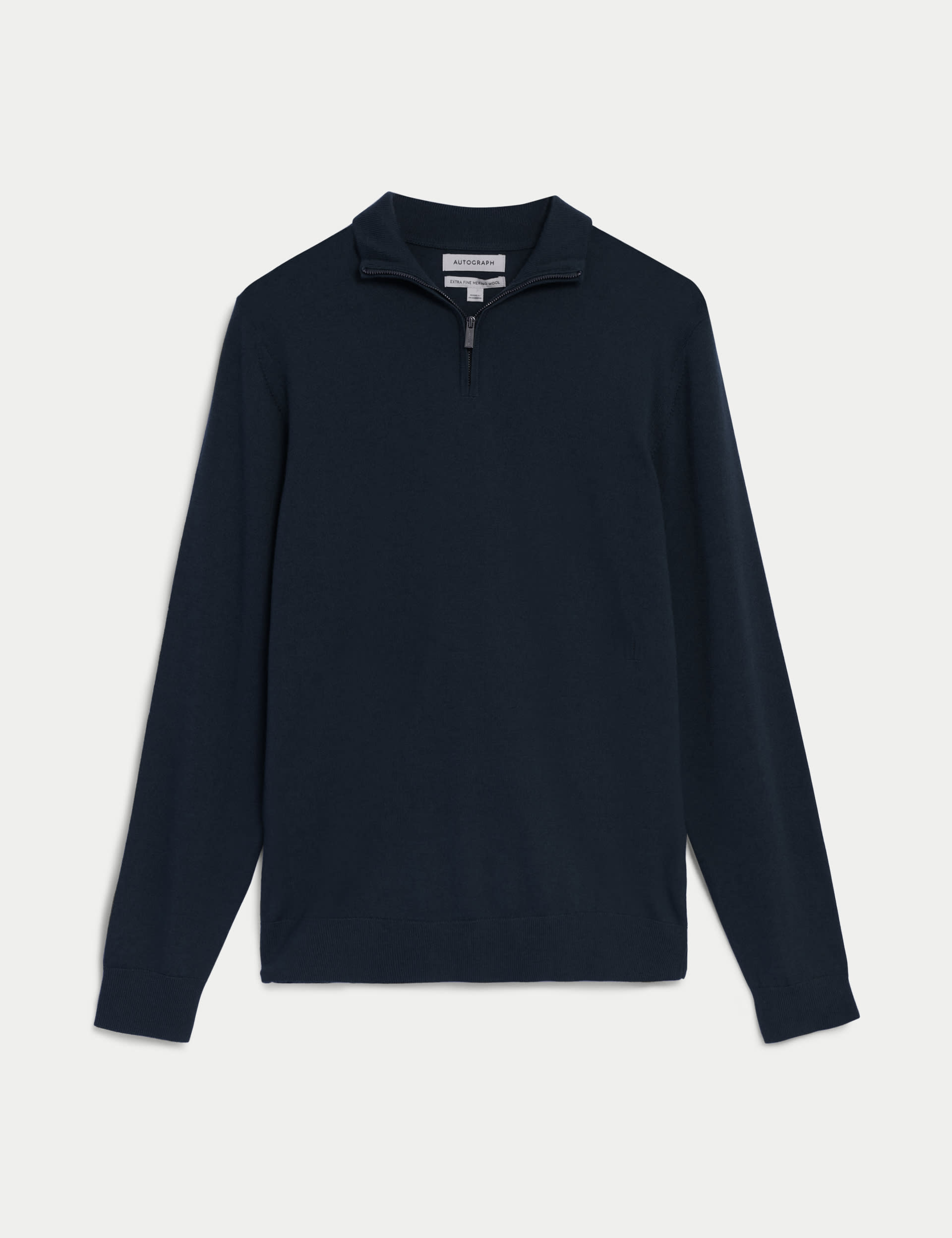 Pure Extra Fine Merino Wool Half Zip Jumper