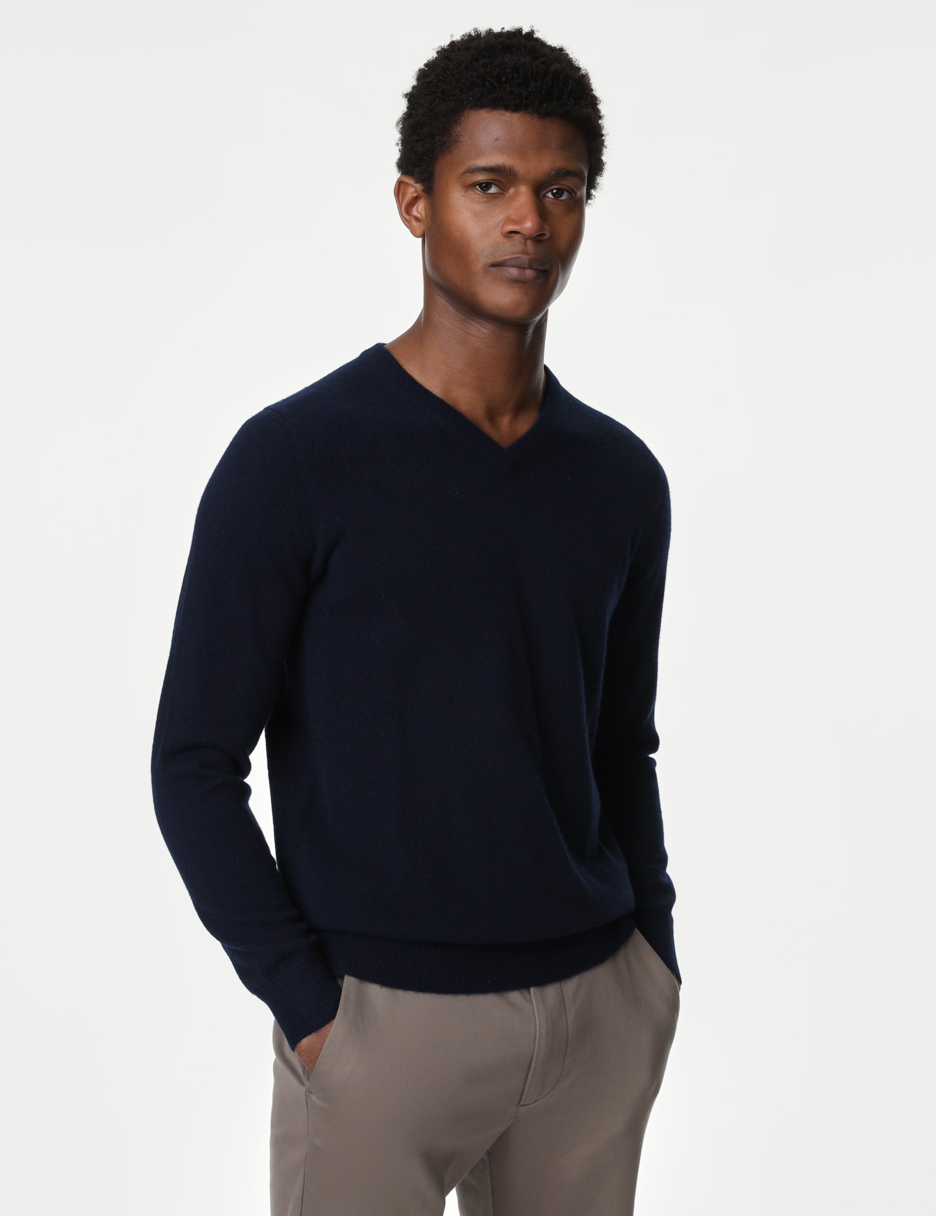 Pure Cashmere V-Neck Jumper