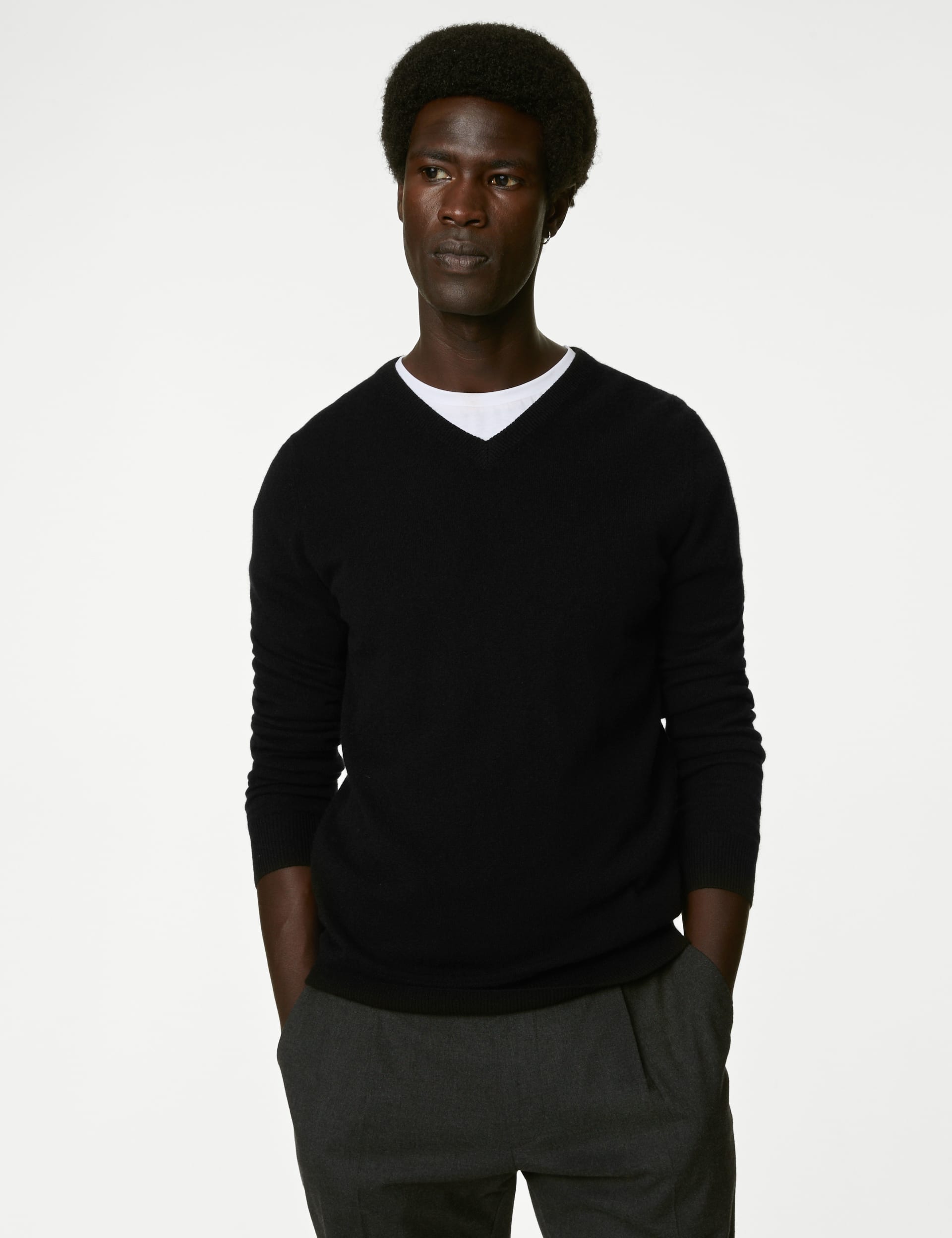 Pure Cashmere V-Neck Jumper