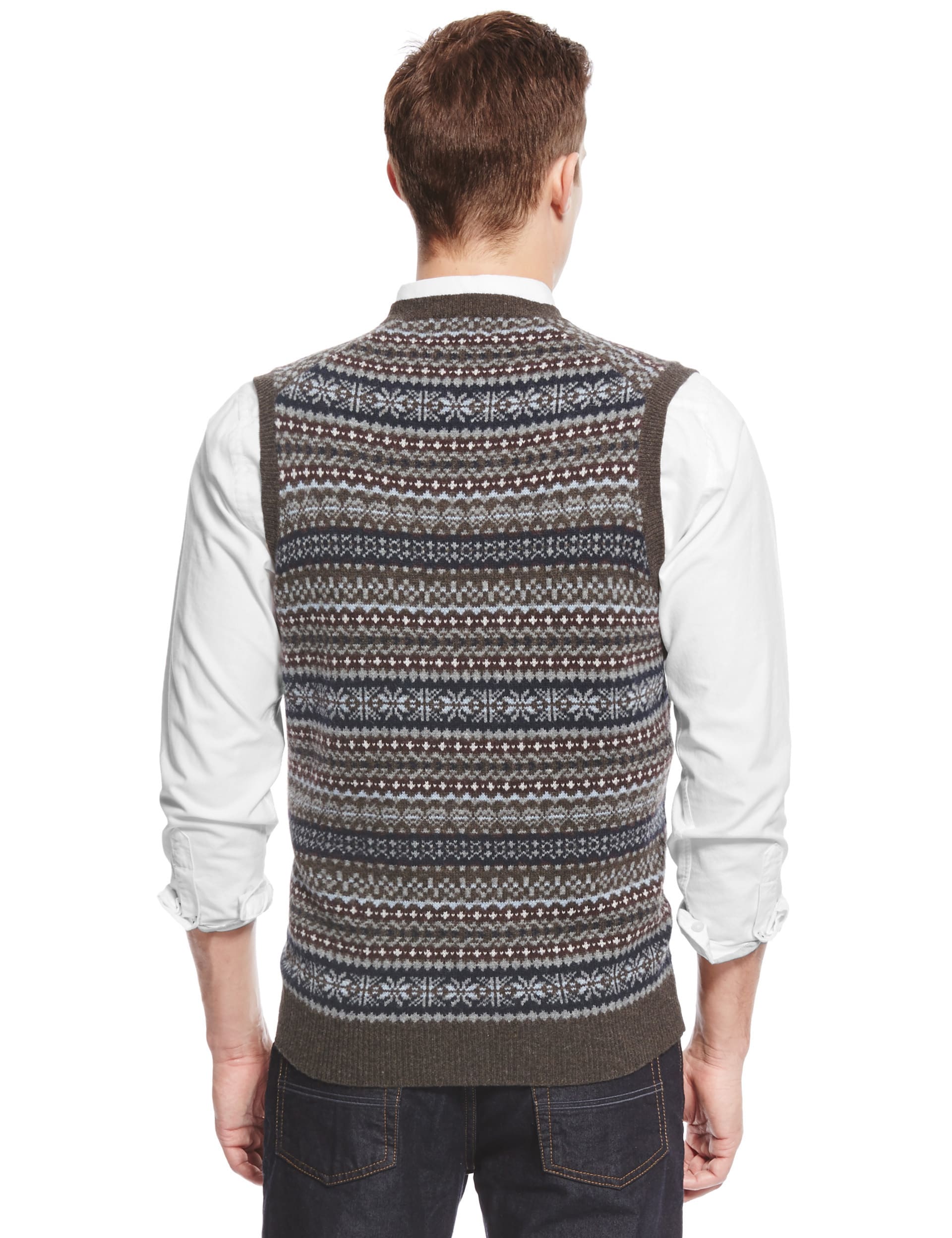 Lambswool Rich Fair Isle Slipover Image 2 of 3