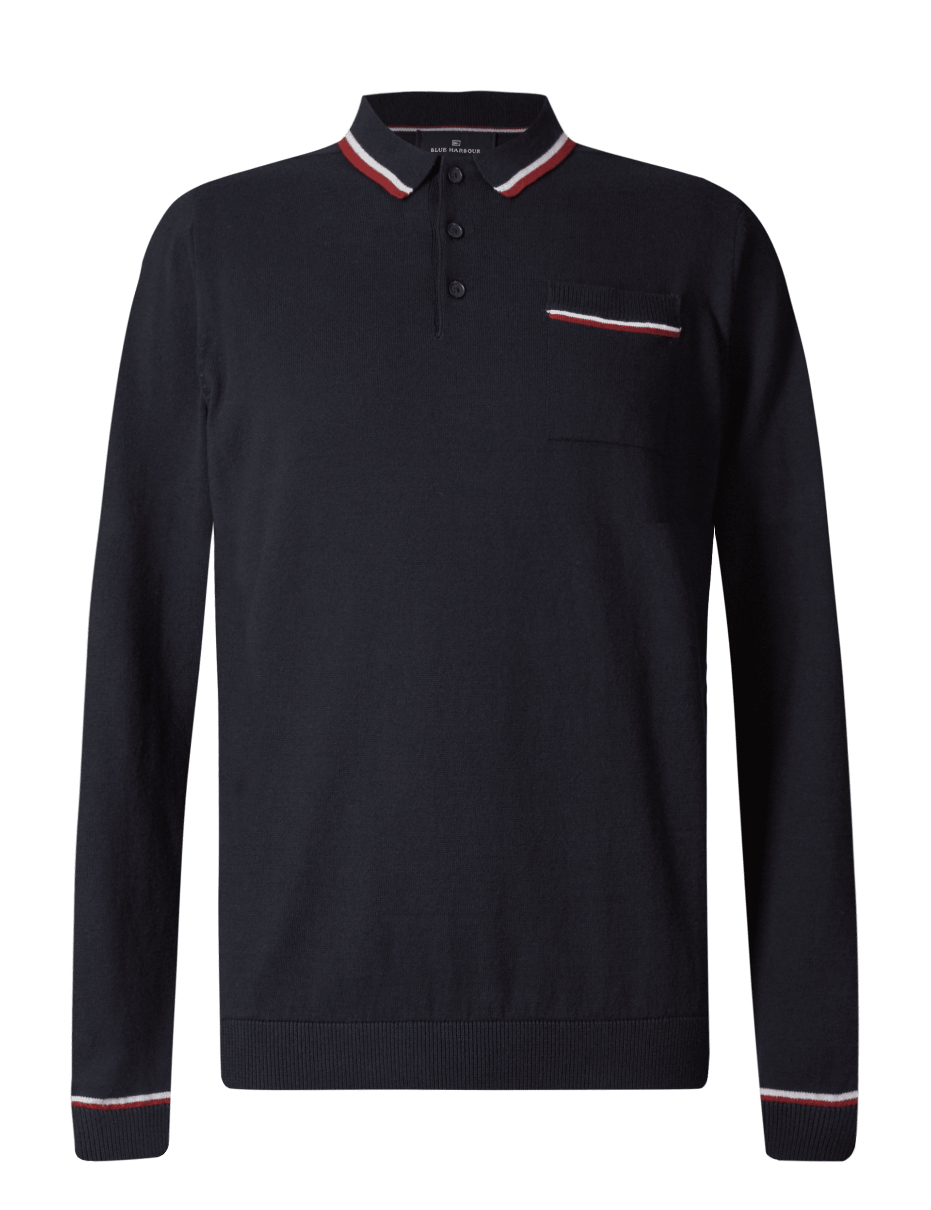 Pure Cotton Polo Jumper Image 2 of 5