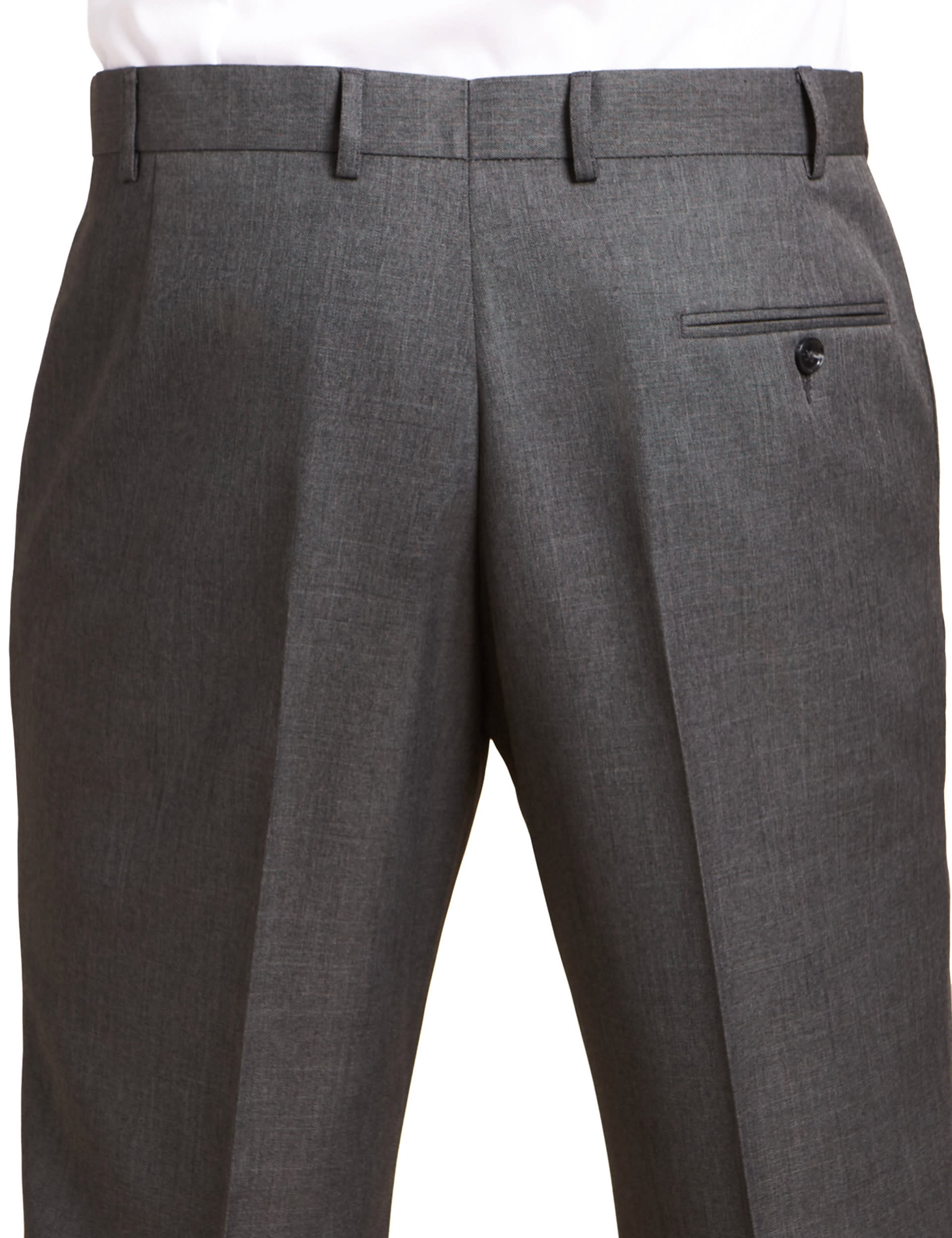 Crease Resistant Active Waistband Flat Front Trousers Image 2 of 3