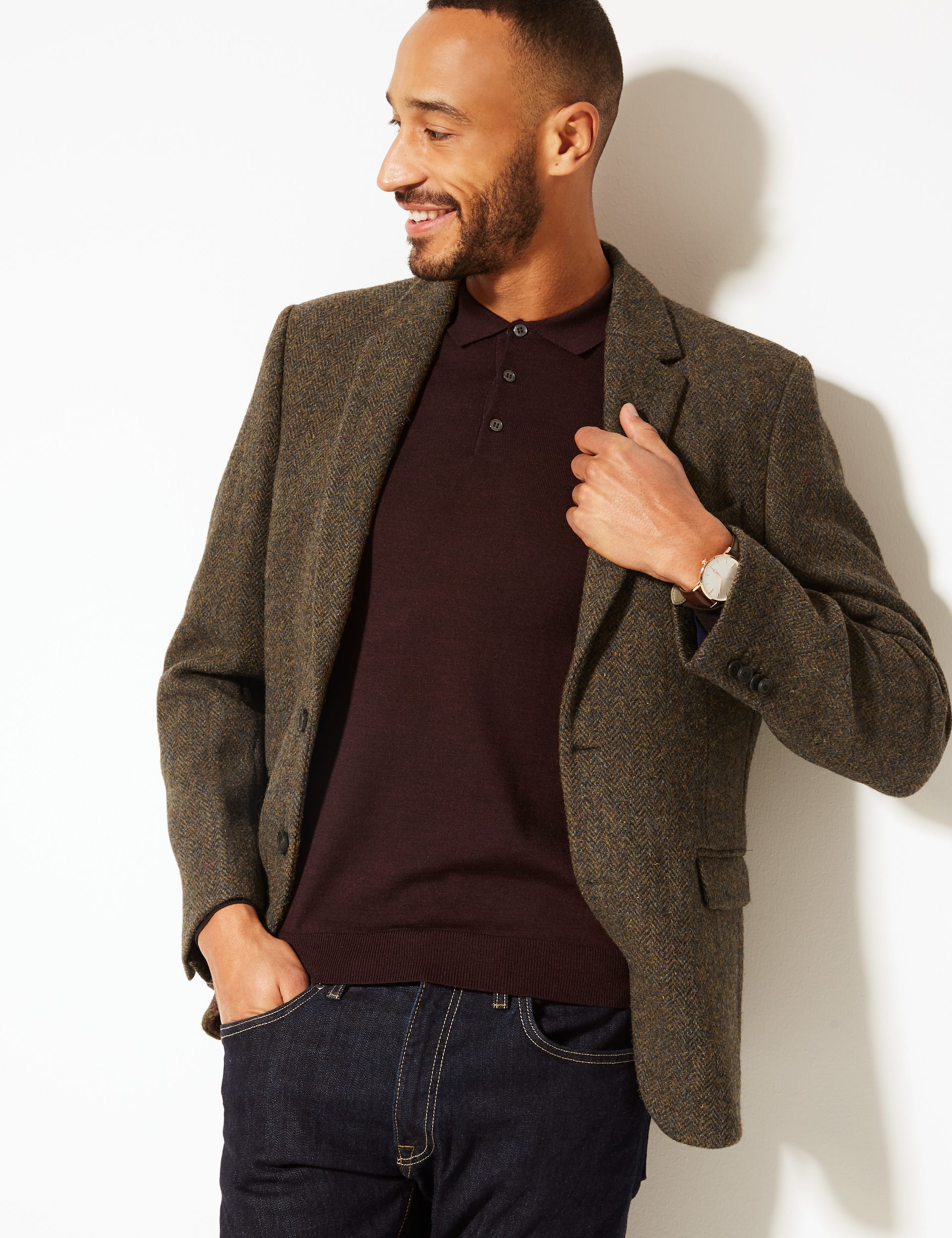 Harris Tweed Stomay Tailored Fit Jacket main image 1