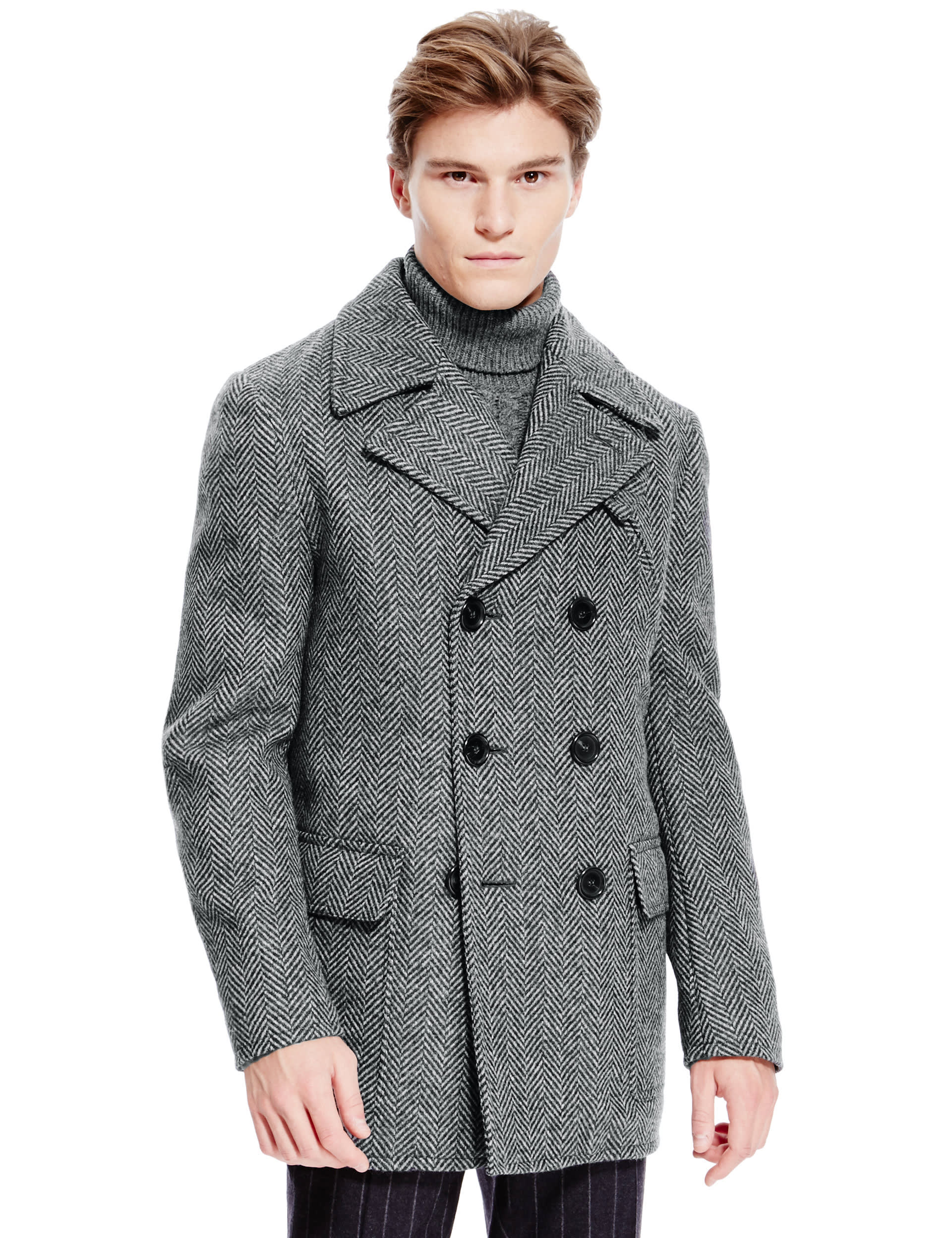 Best of British Pure Wool Pea Coat Image 2 of 5