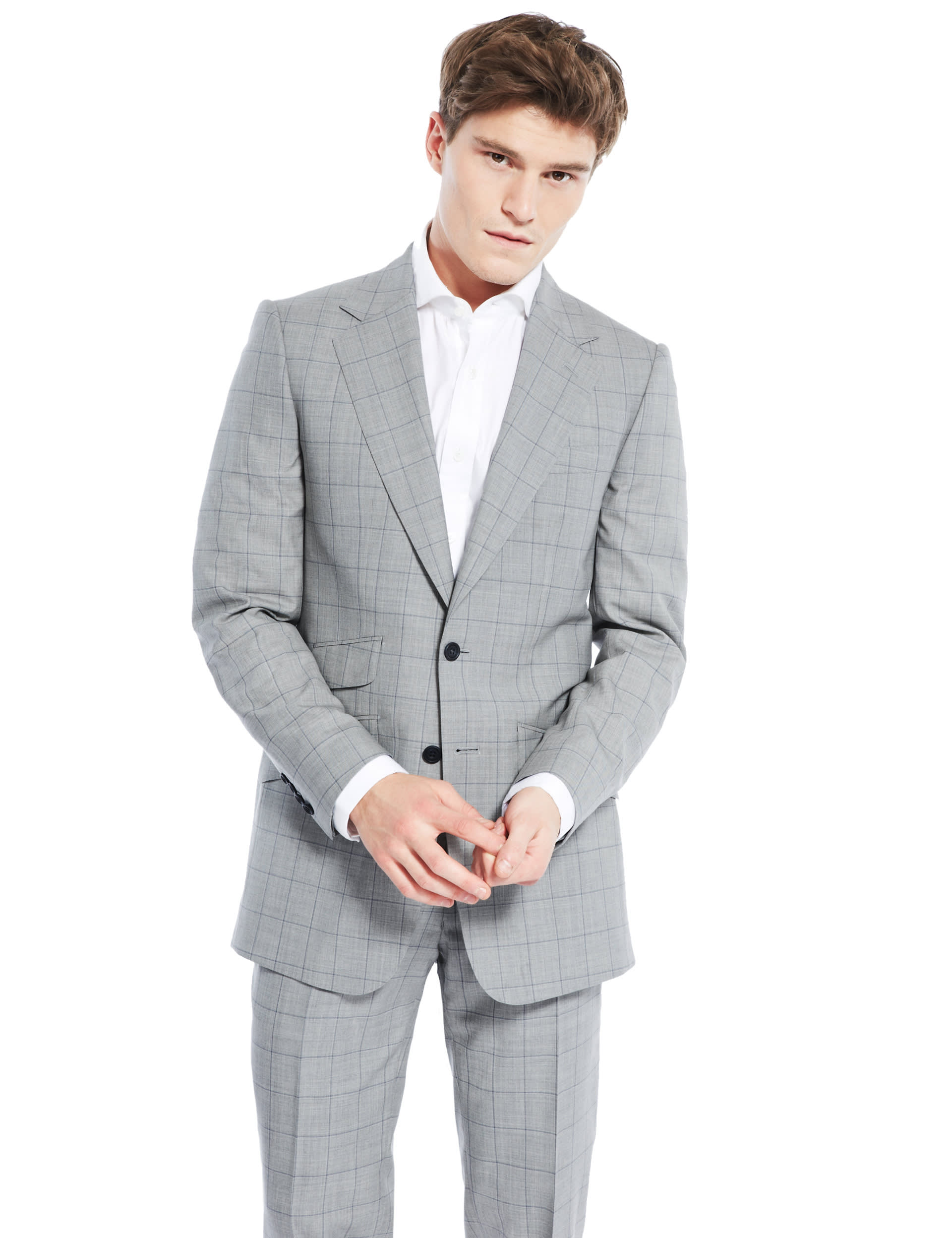 Best of British Pure Wool Prince of Wales Checked Jacket Image 2 of 5