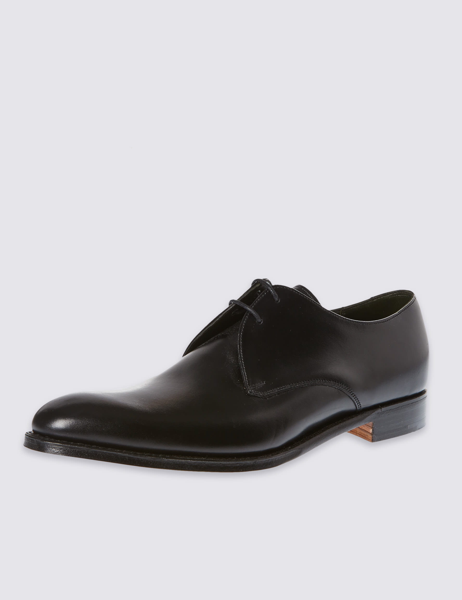 Classic Derby Shoe in Black Calf Leather Image 2 of 7