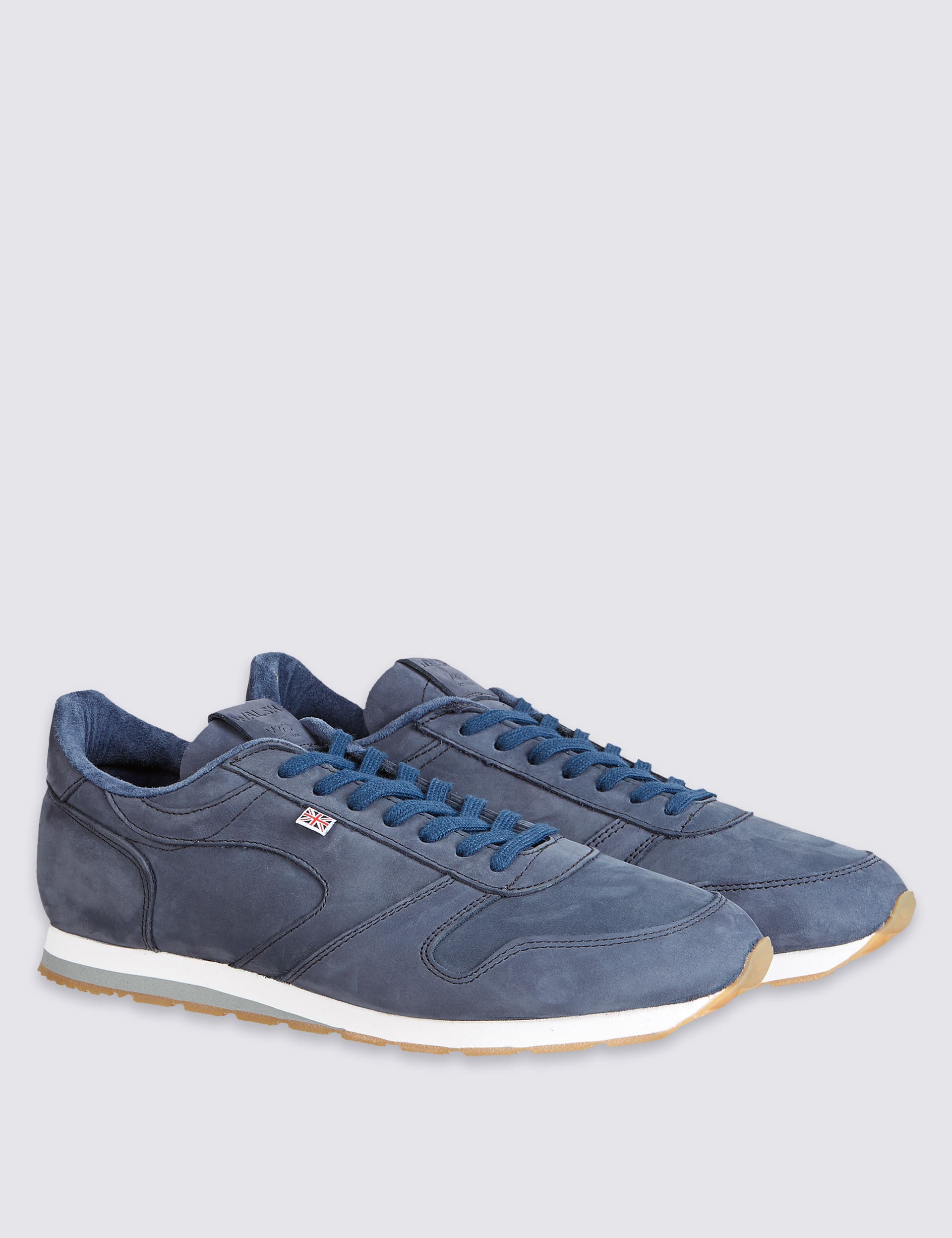 Seoul 88 Blue Nubuck Trainers Image 2 of 6