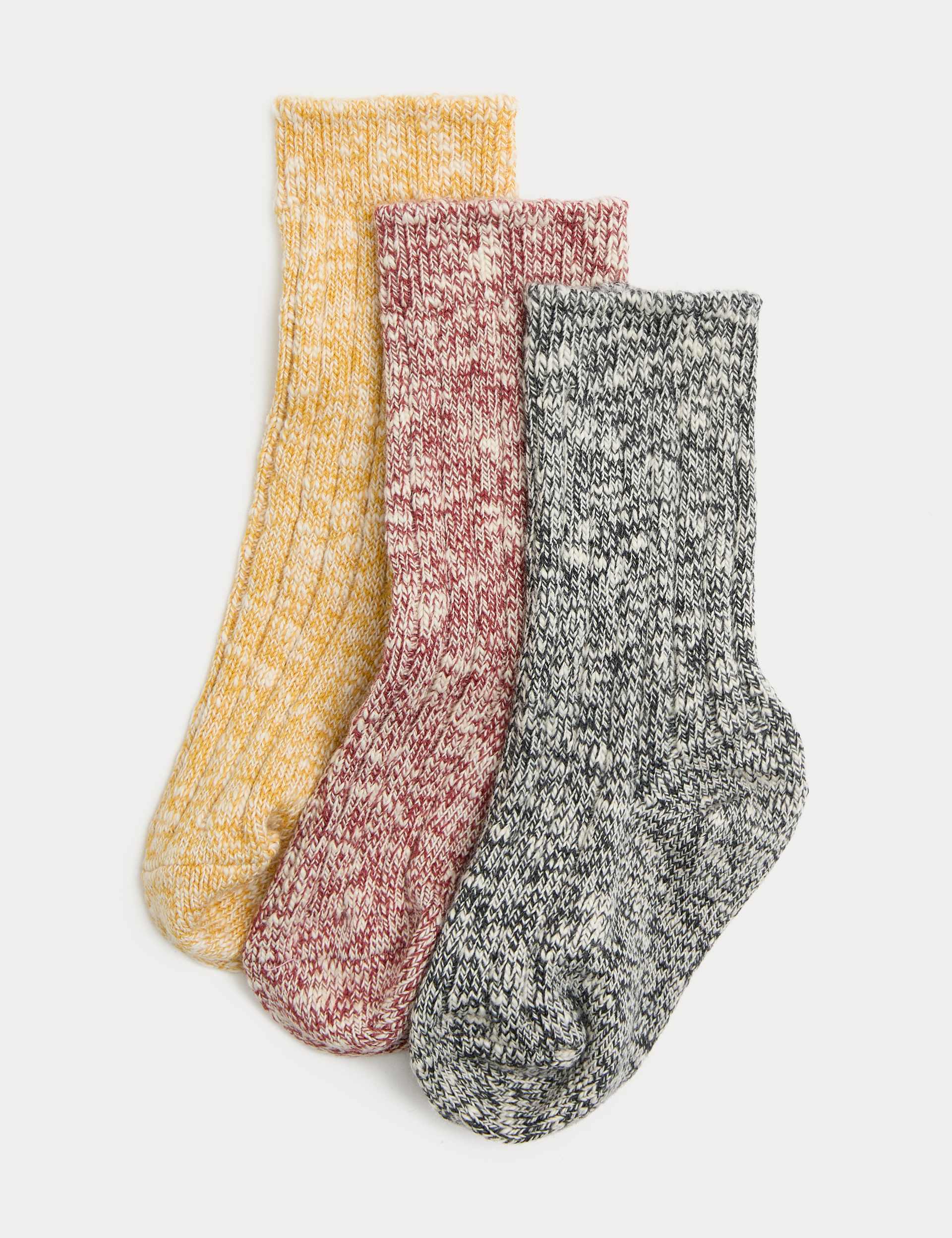 3pk Cotton Rich Ribbed Socks | M&S x Binky | M&S
