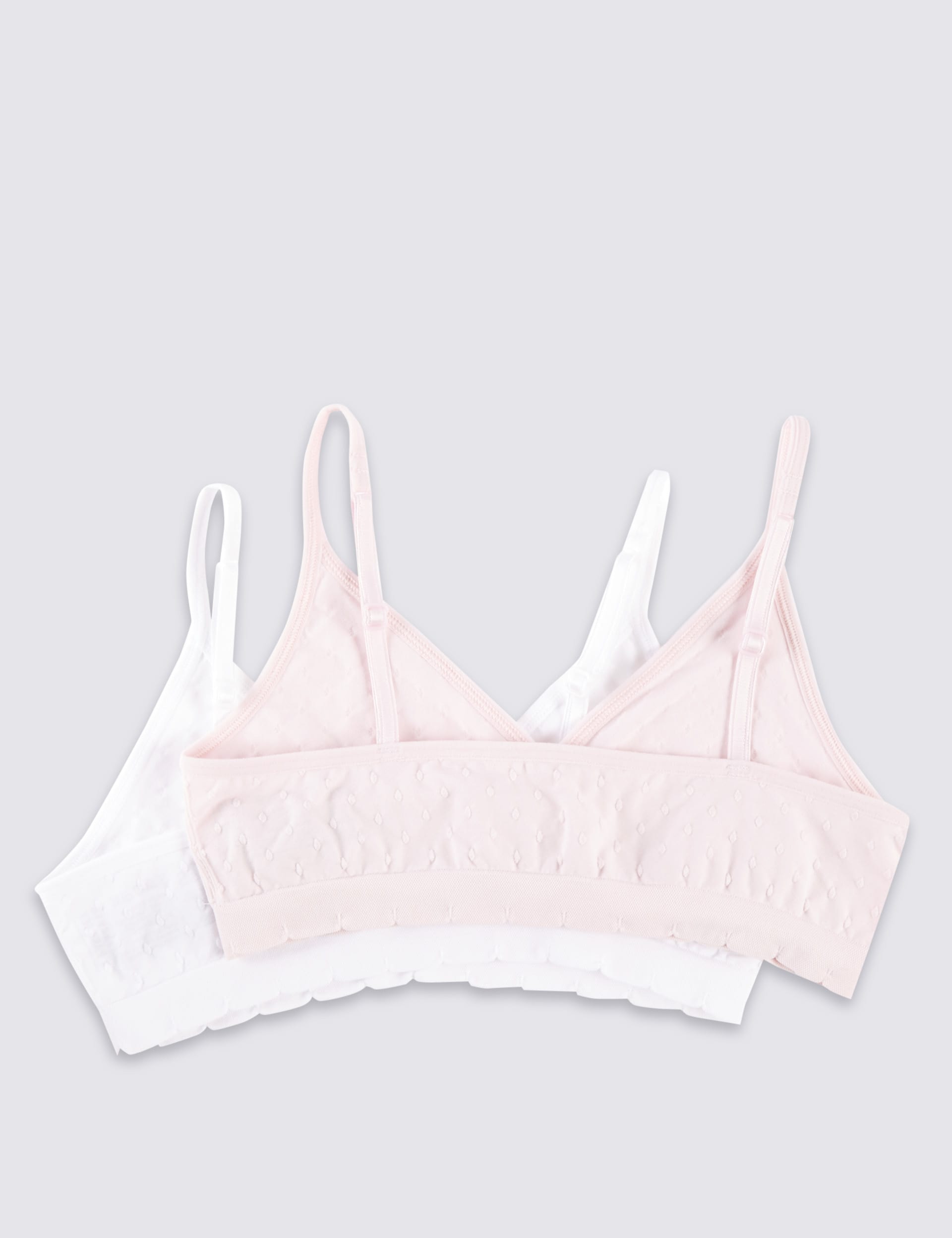 Seamfree Jacquard Spotted Bras (9-16 Years) Image 2 of 3