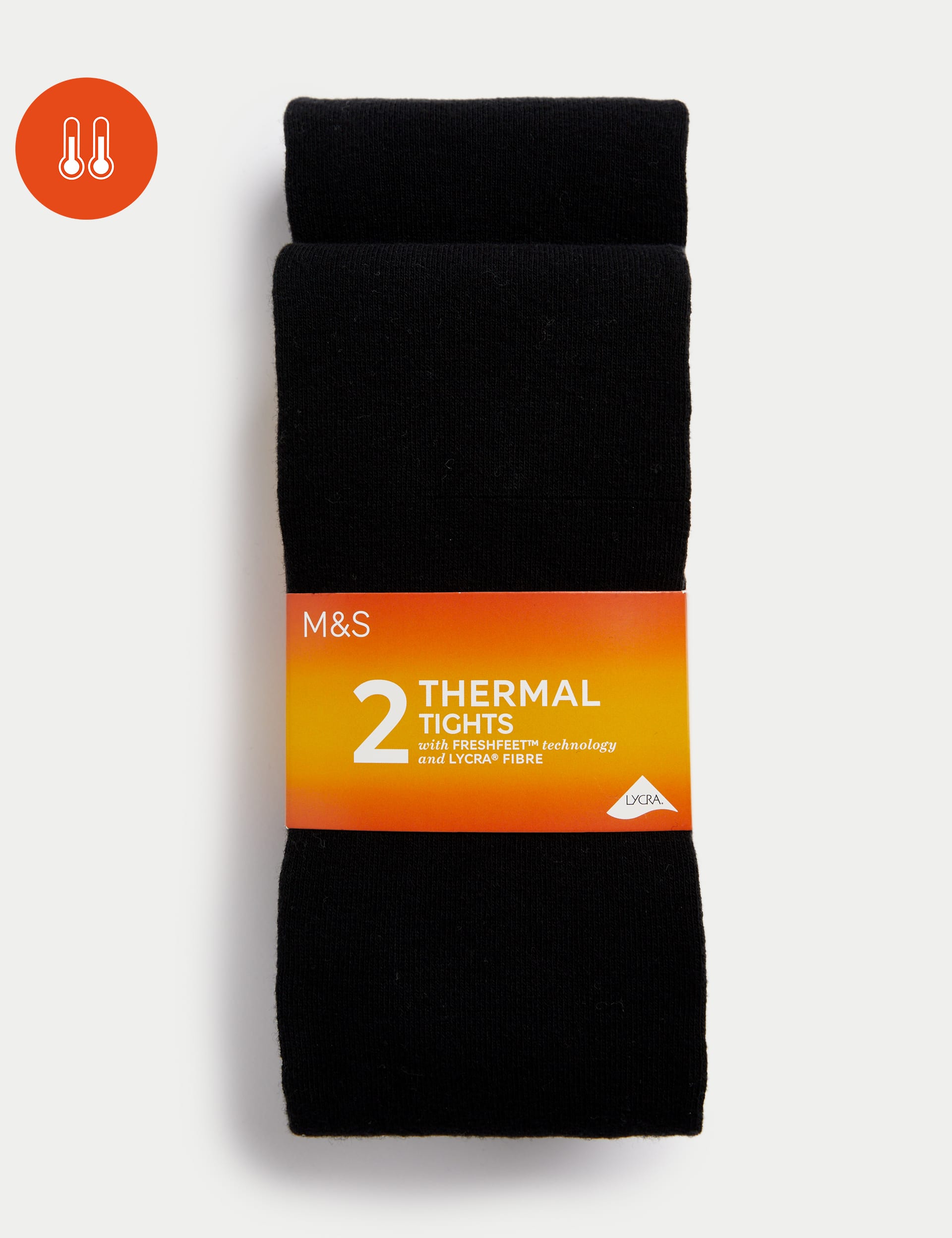 2pk Cotton Blend Thermal Tights (4-14 Yrs) | M&S Collection | M&S