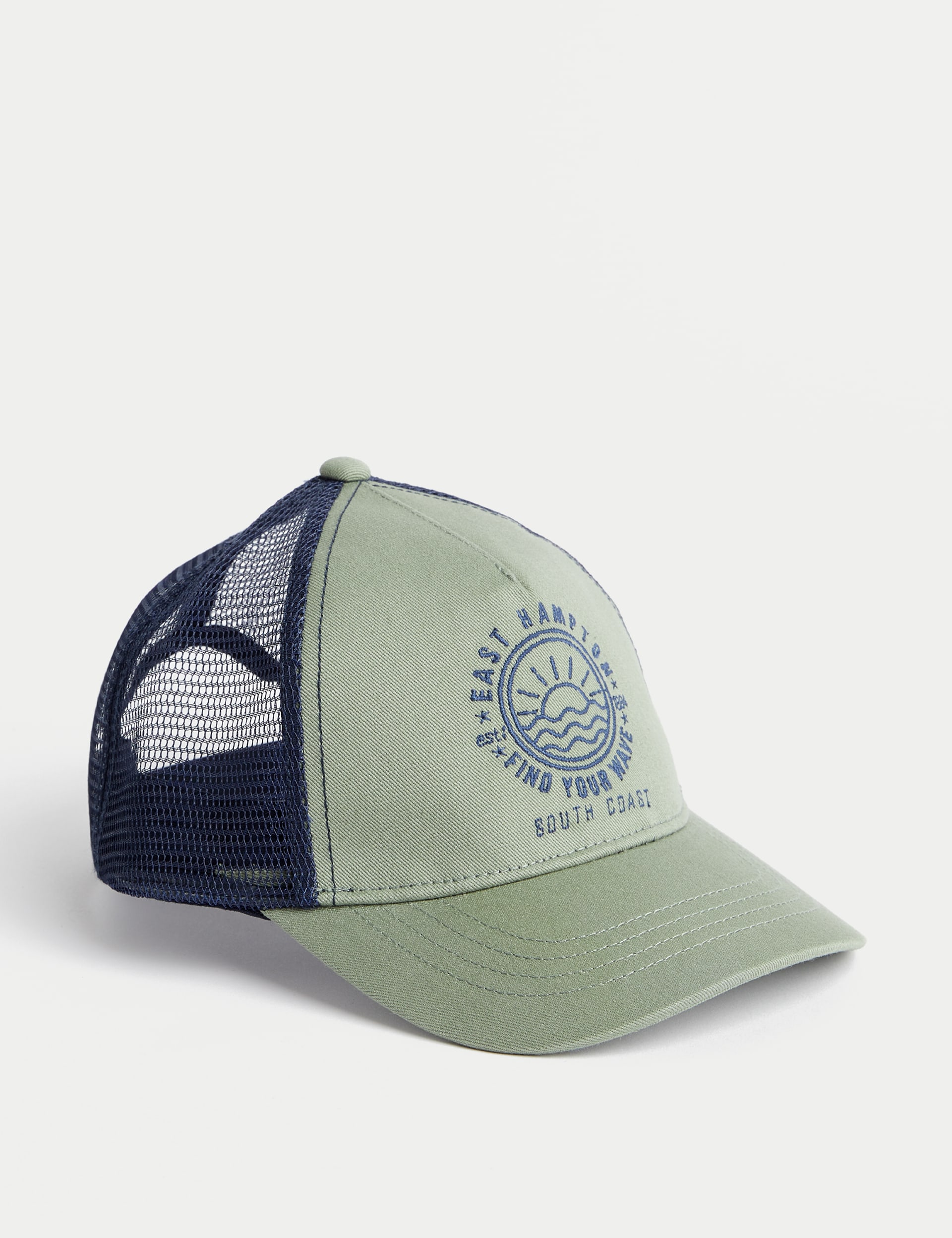 Pure Cotton Embroidered Baseball Cap (12 Mths–13 Yrs)