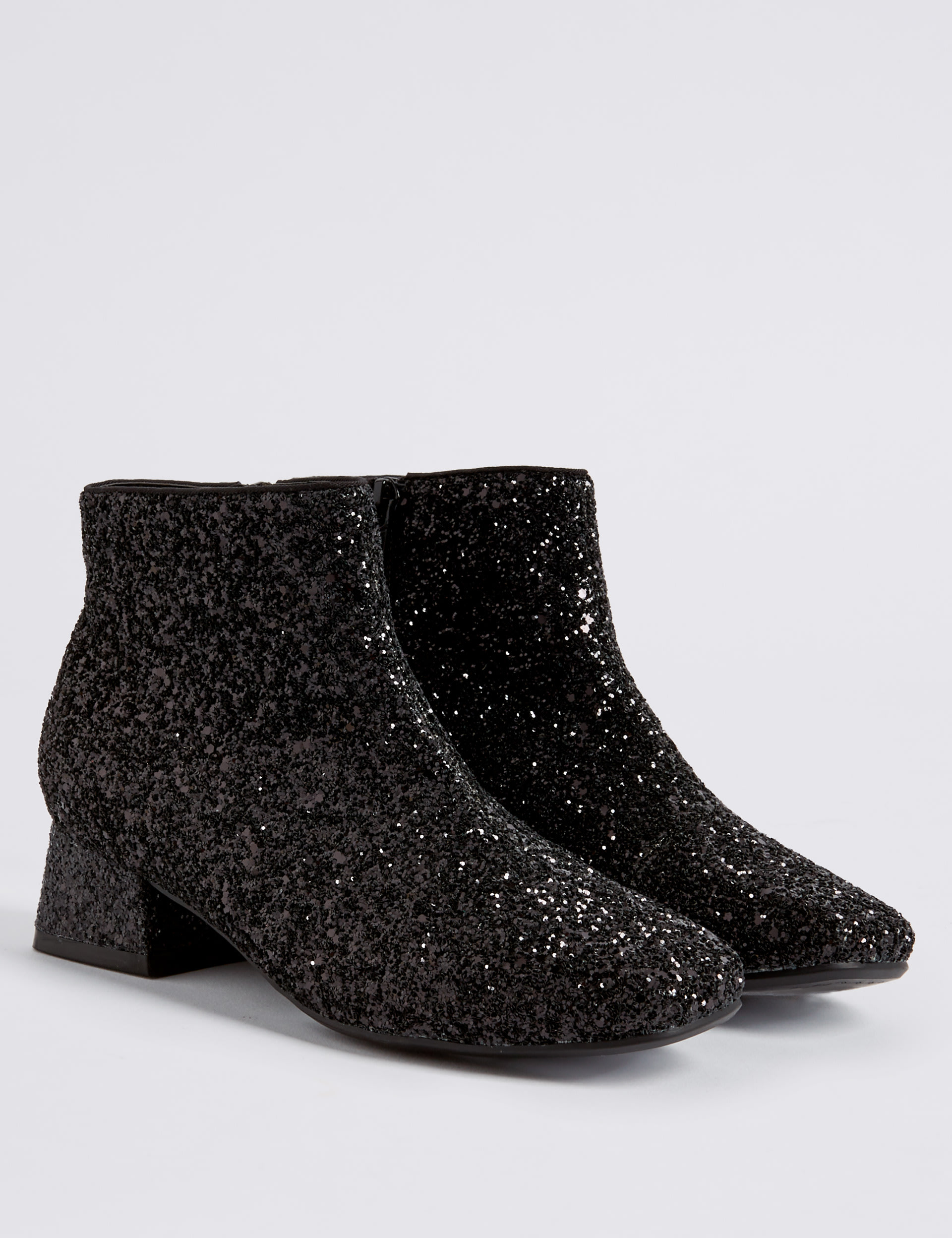Kids Glitter Ankle Boots M S