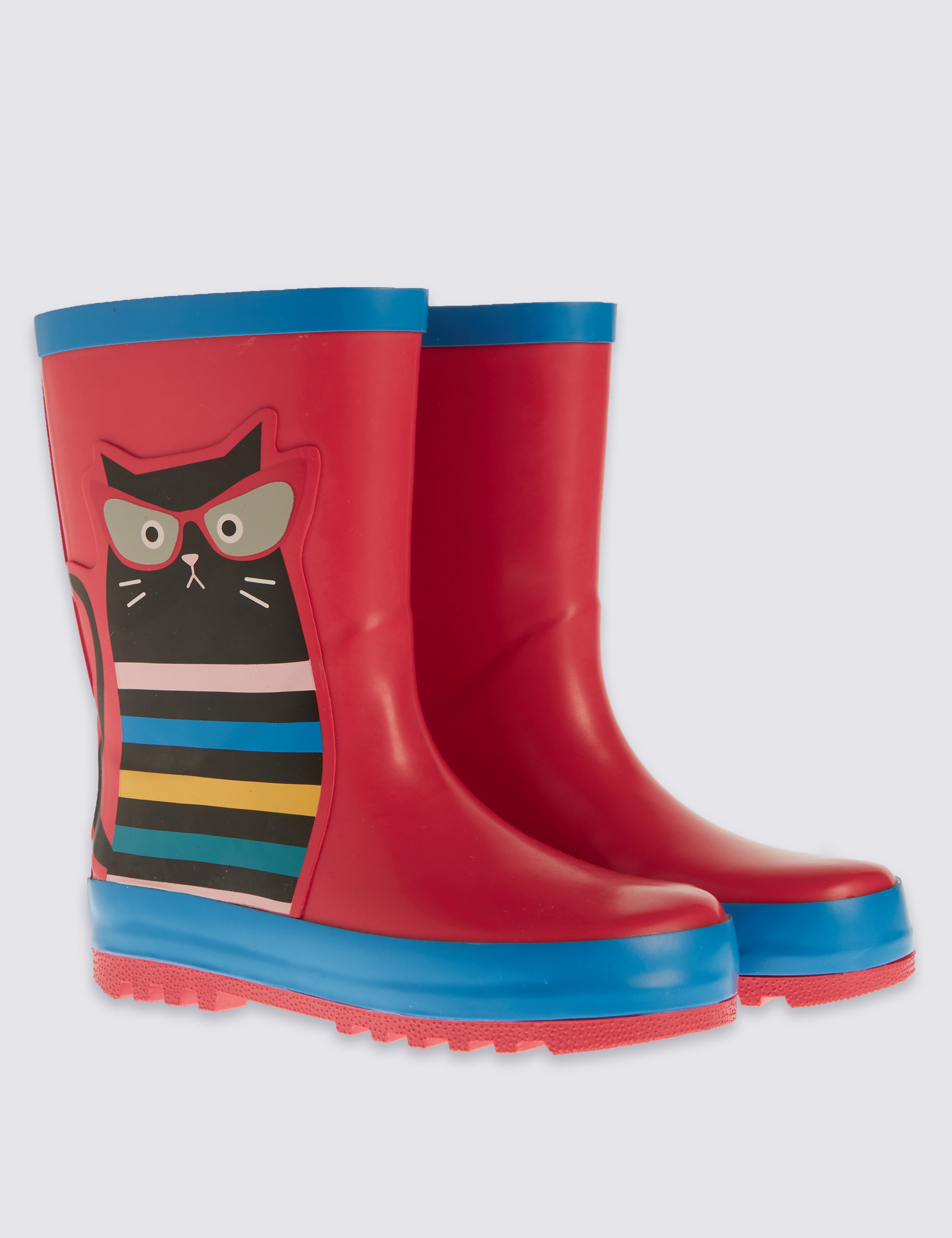 Kids Cat Wellington Boots Image 2 of 7