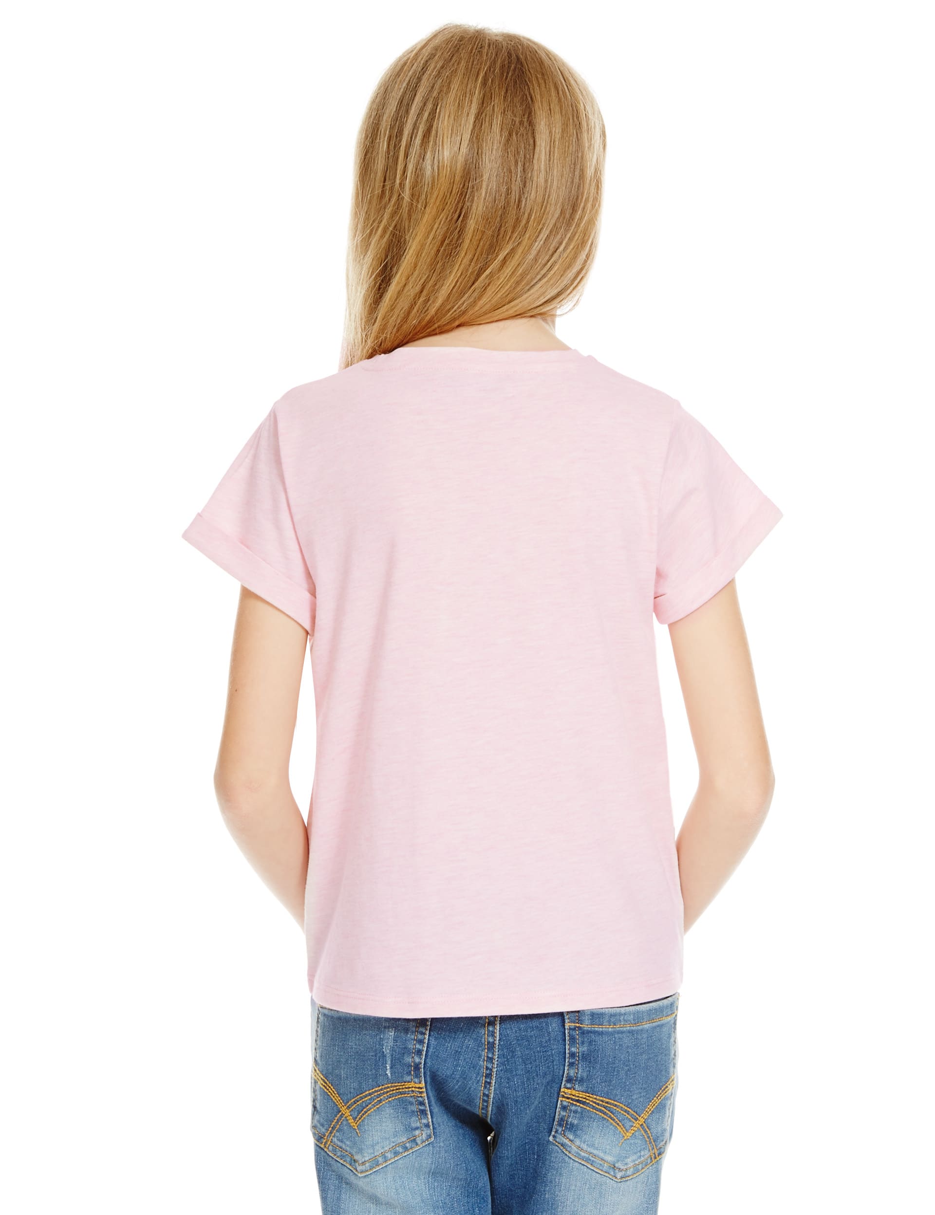 Cotton Rich Effortless Chic Slogan T-Shirt (5-14 Years) Image 2 of 3