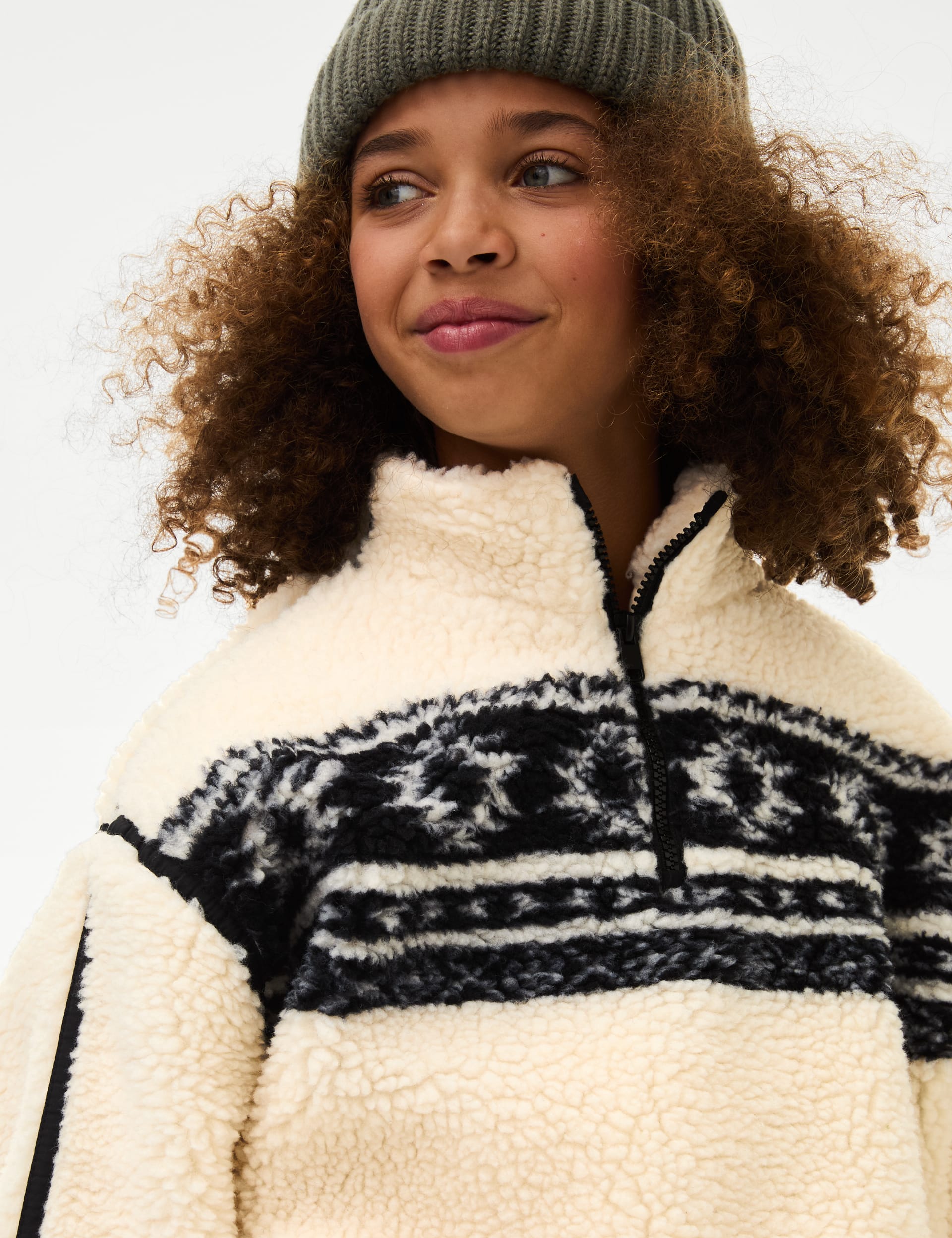 Aztec Print Borg Fleece (6-16 Yrs) | M&S Collection | M&S