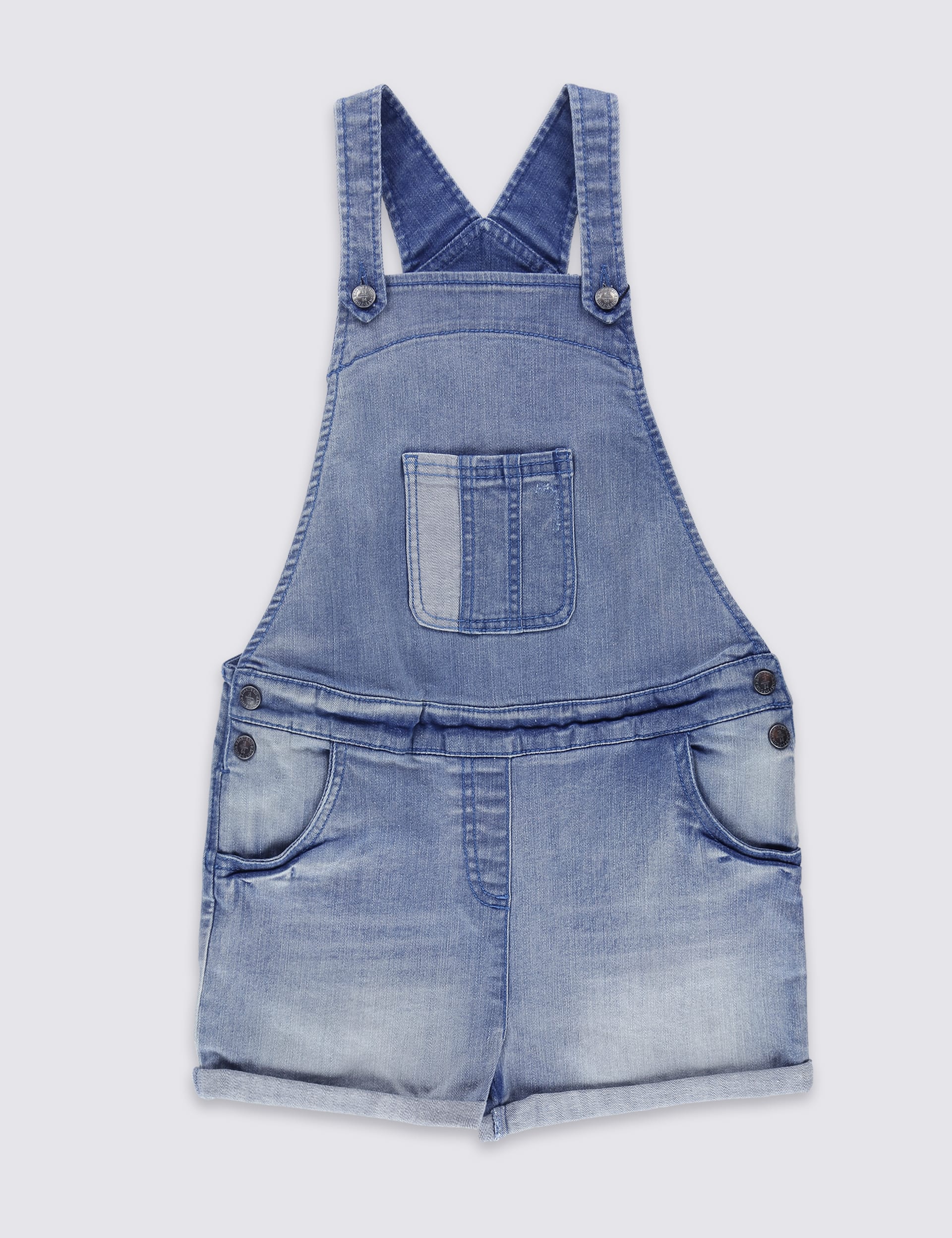 Cotton Denim Dungarees with Stretch (3-14 Years) Image 2 of 6