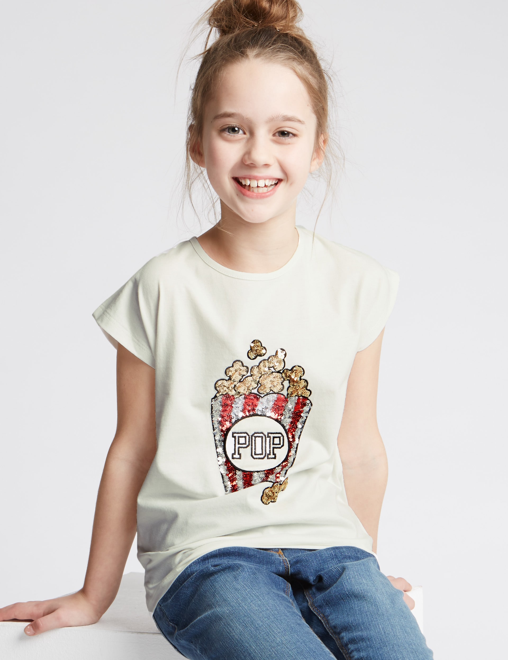 Sequin Popcorn Top (3-14 Years) Image 2 of 6