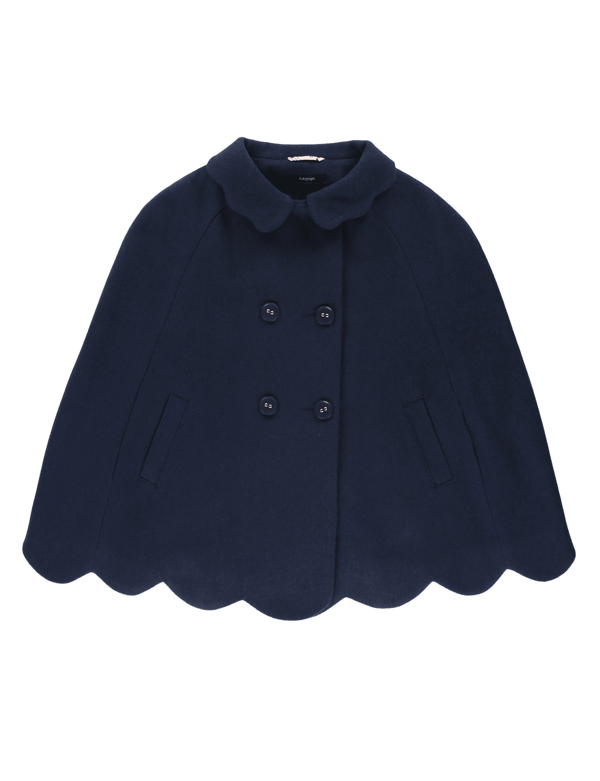 Scalloped Cape Coat with Wool (5-14 Years) Image 2 of 8