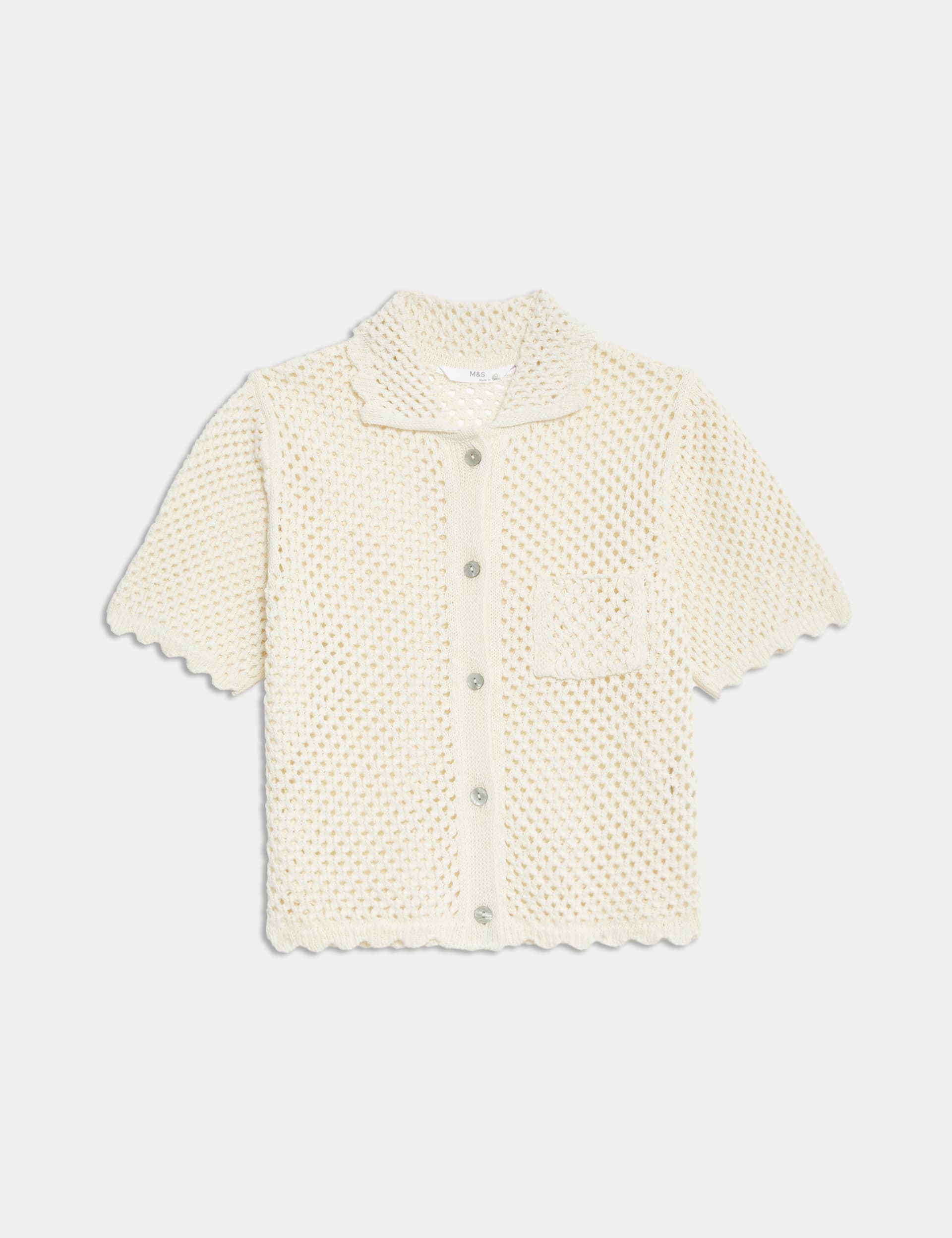 Cotton Rich Crochet Shirt (6-16 Yrs)