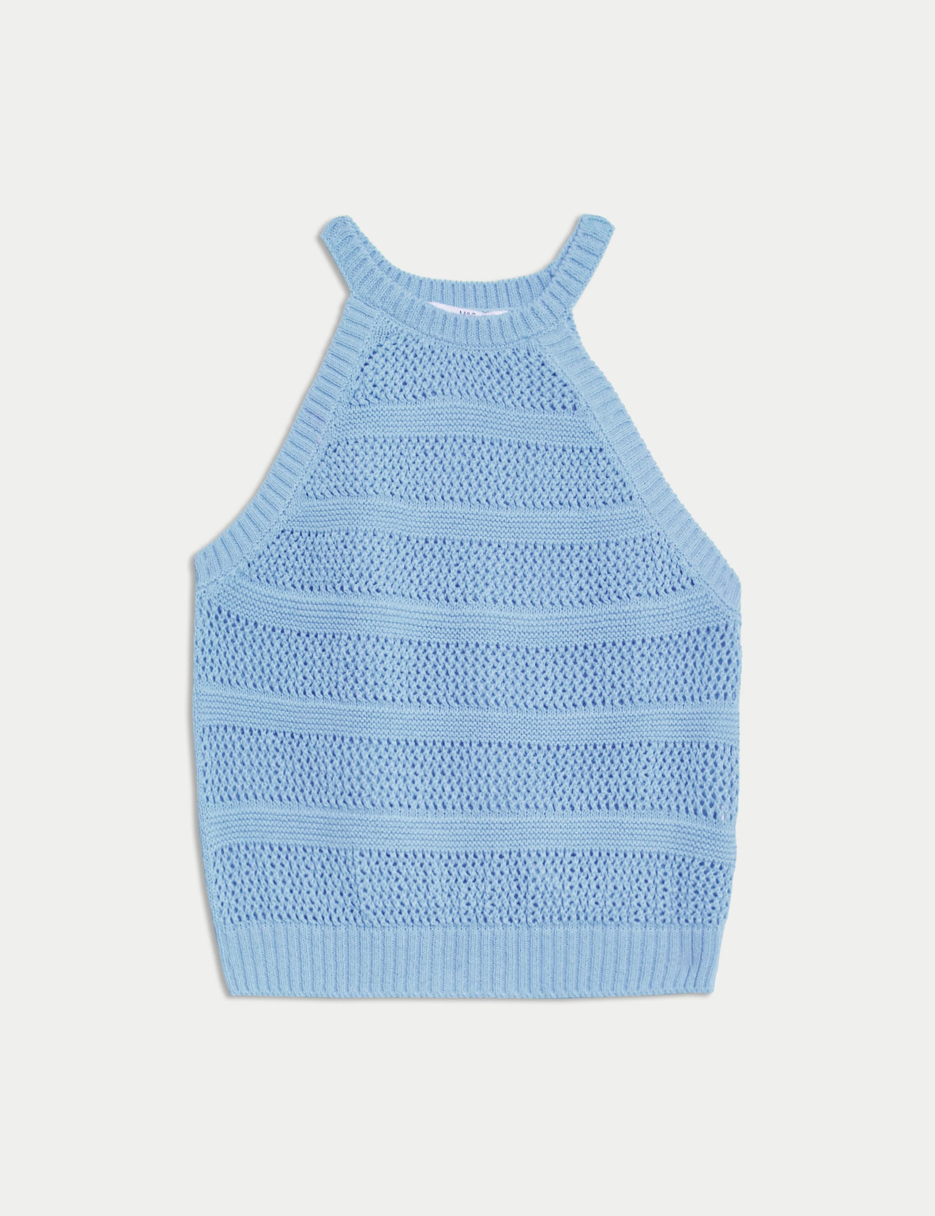 Cotton Blend Crochet Knitted Vest (6-16 Yrs)