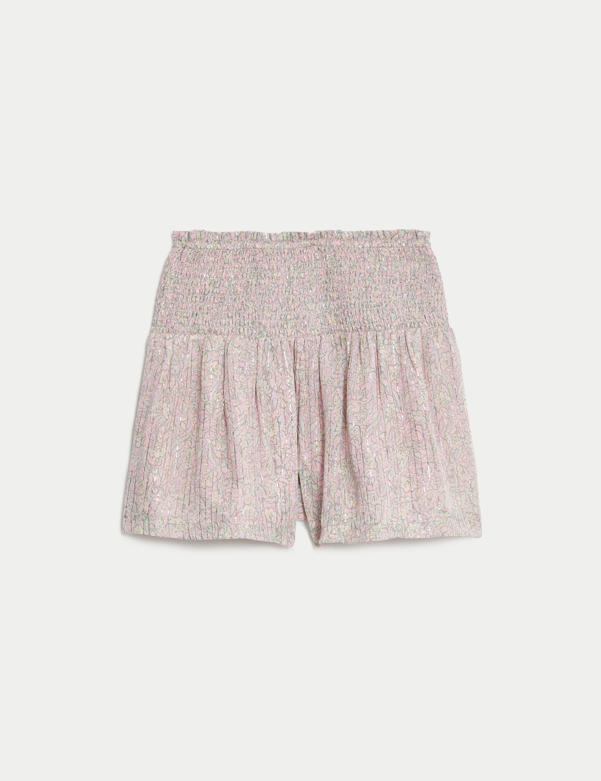 Sparkly Shirred Shorts (6-16 Yrs)