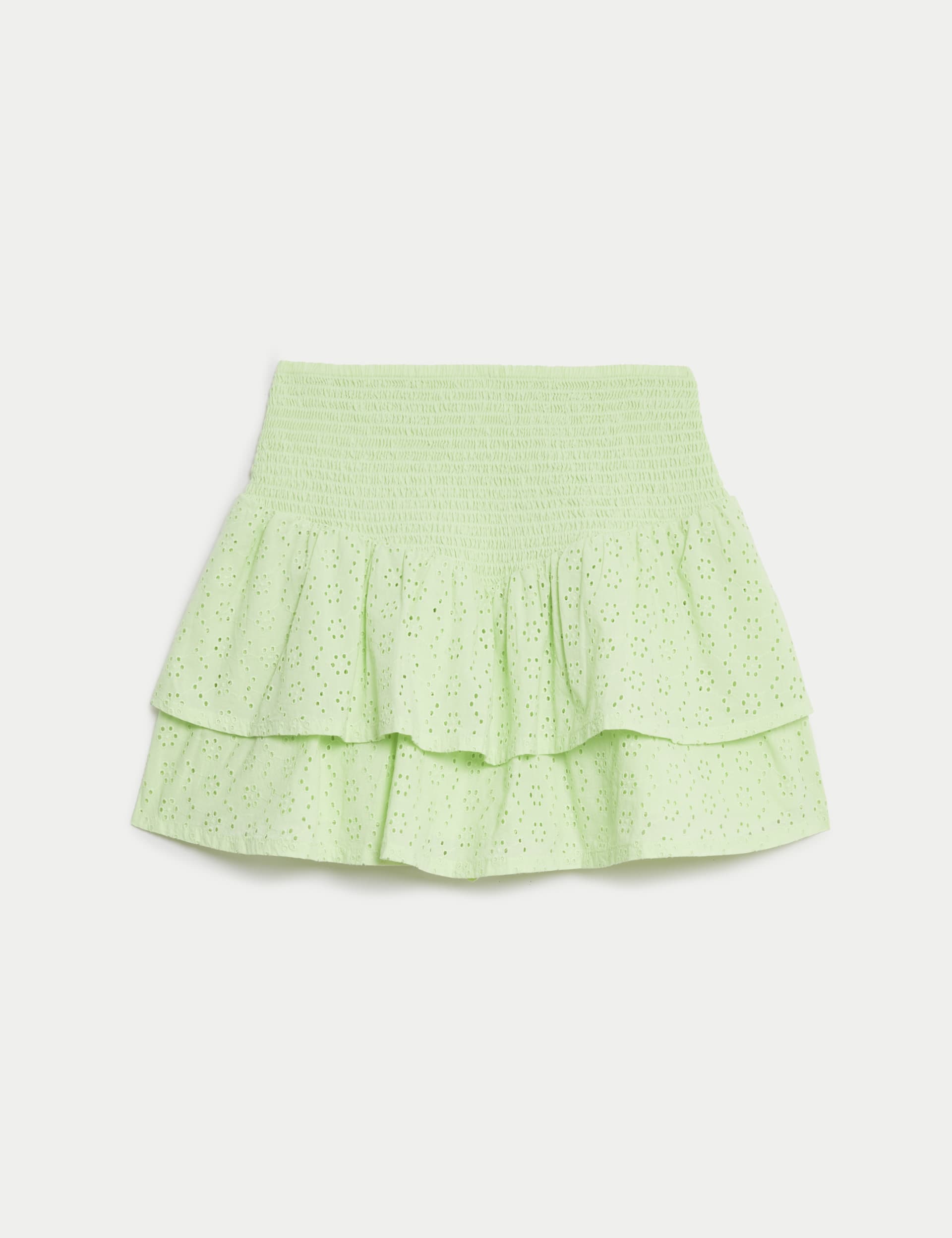 Pure Cotton Broderie Ra Ra Skirt (6-16 Yrs)