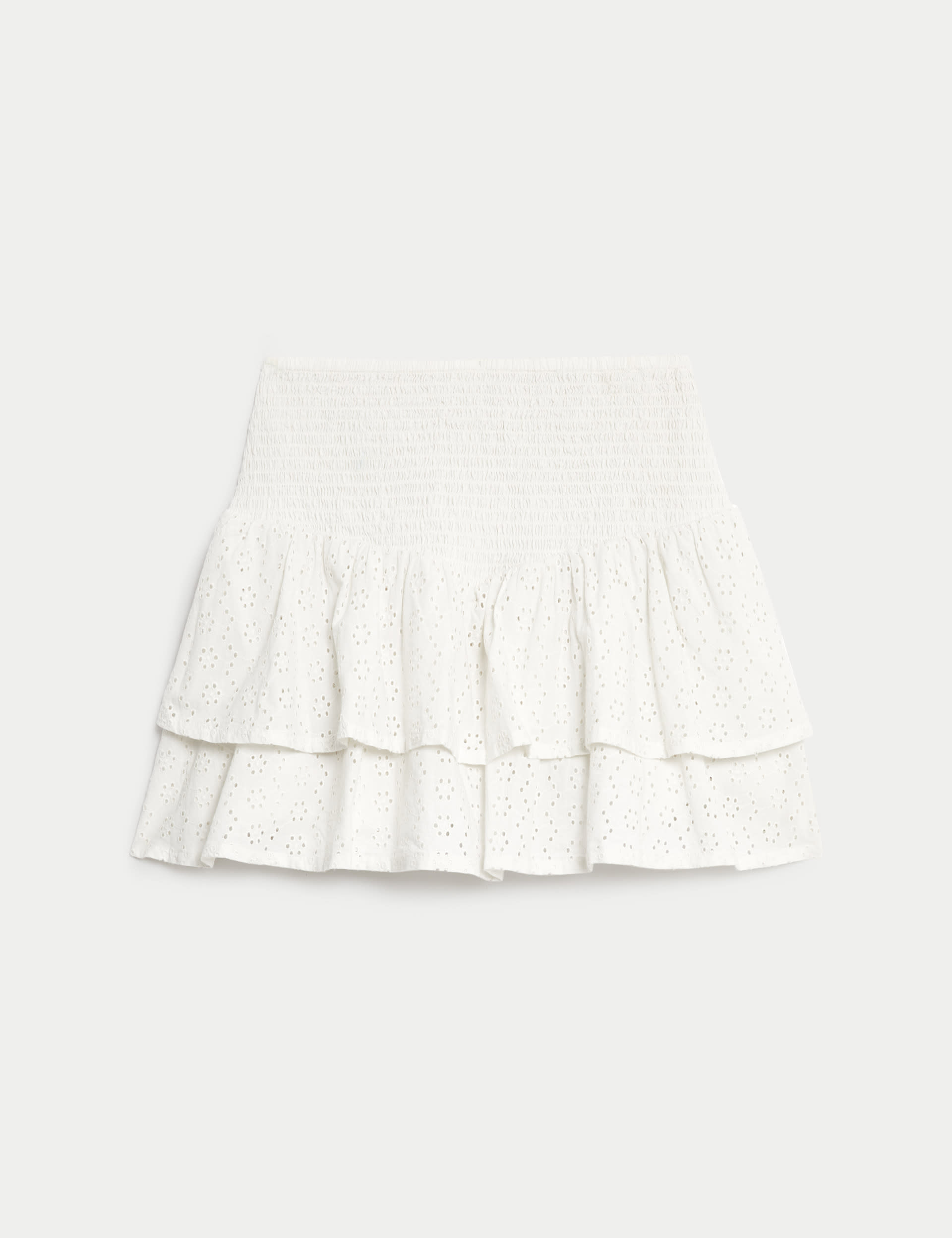Pure Cotton Broderie Ra Ra Skirt (6-16 Yrs)