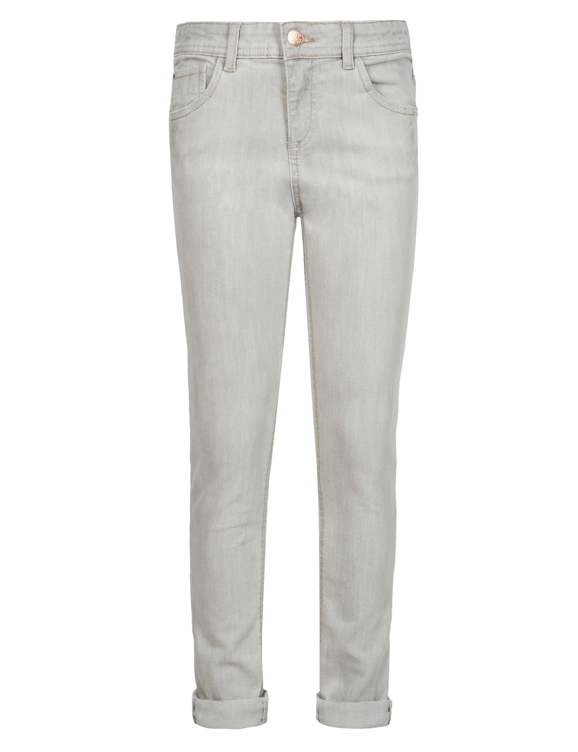 Cotton Rich Turn Up Hem Jeans Image 2 of 4