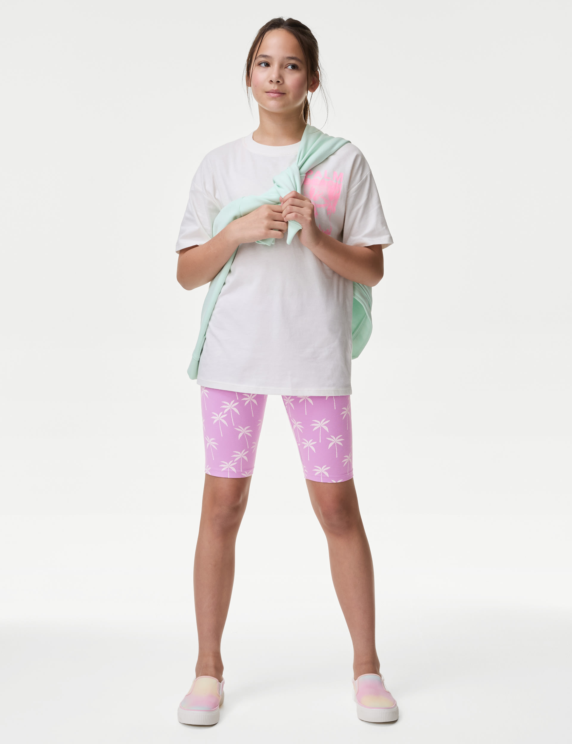 Cotton Rich Print Cycling Shorts (6-16 Yrs)