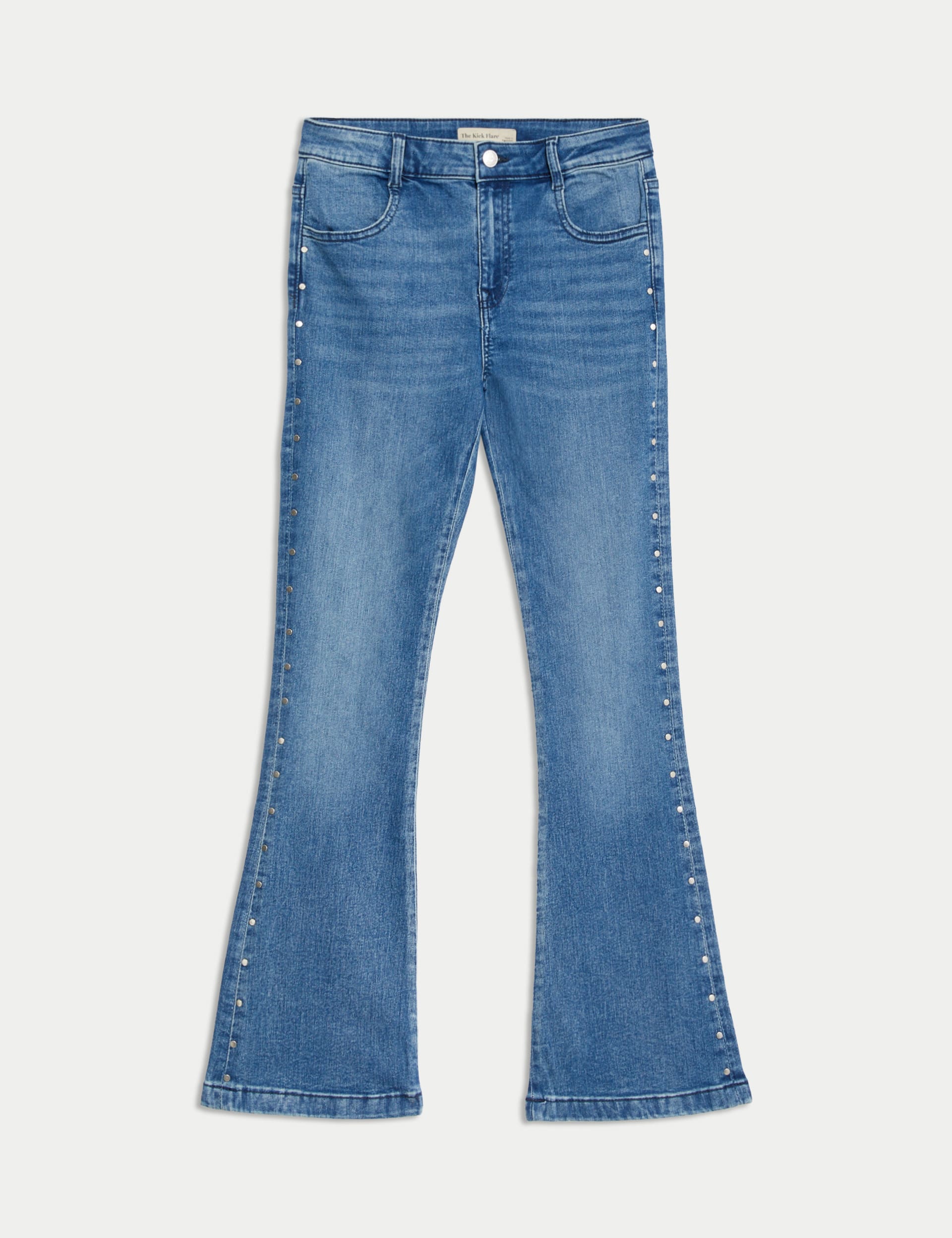 Denim Studded Flared Jeans (6-16 Yrs)