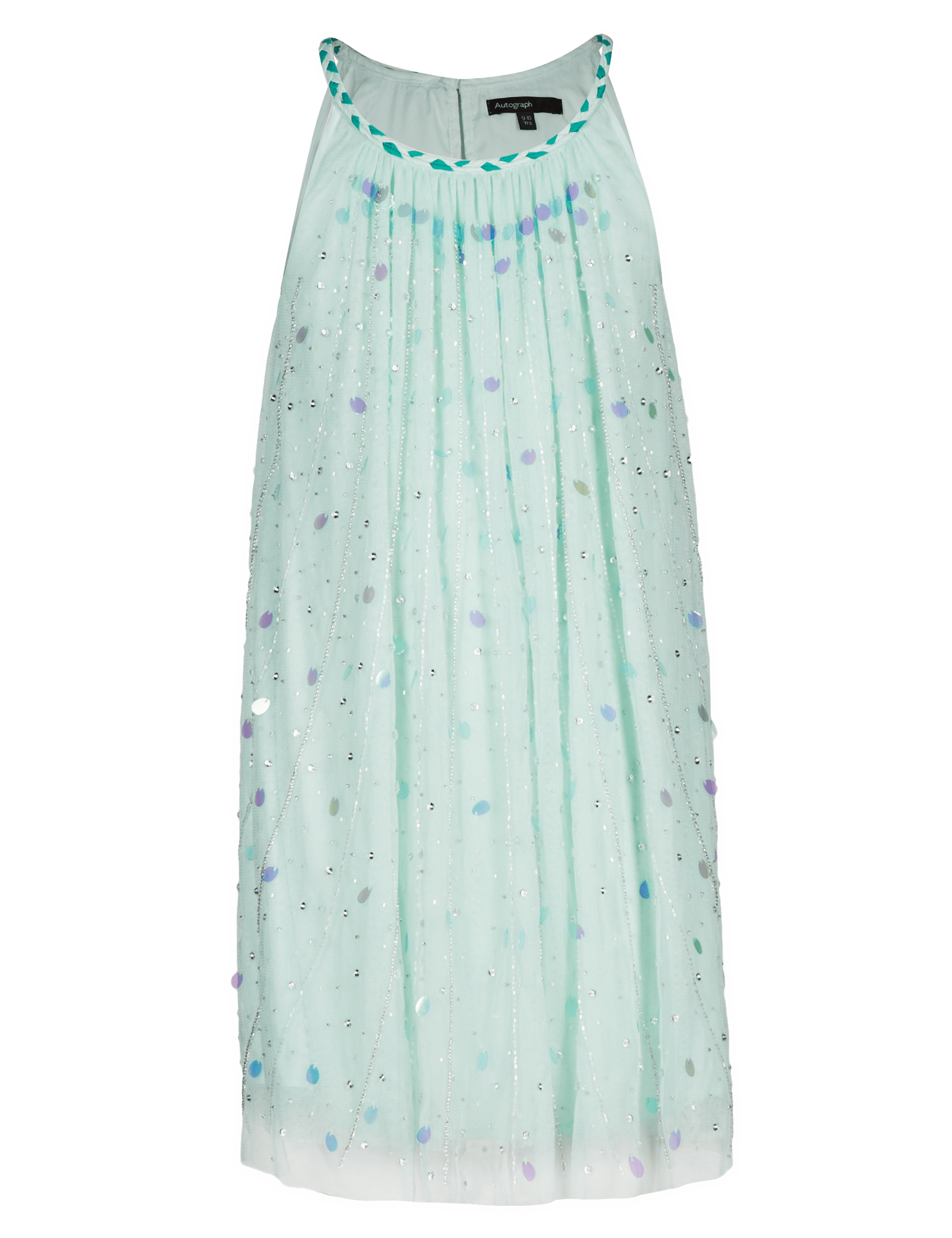 Embellished trapeze dress 2025