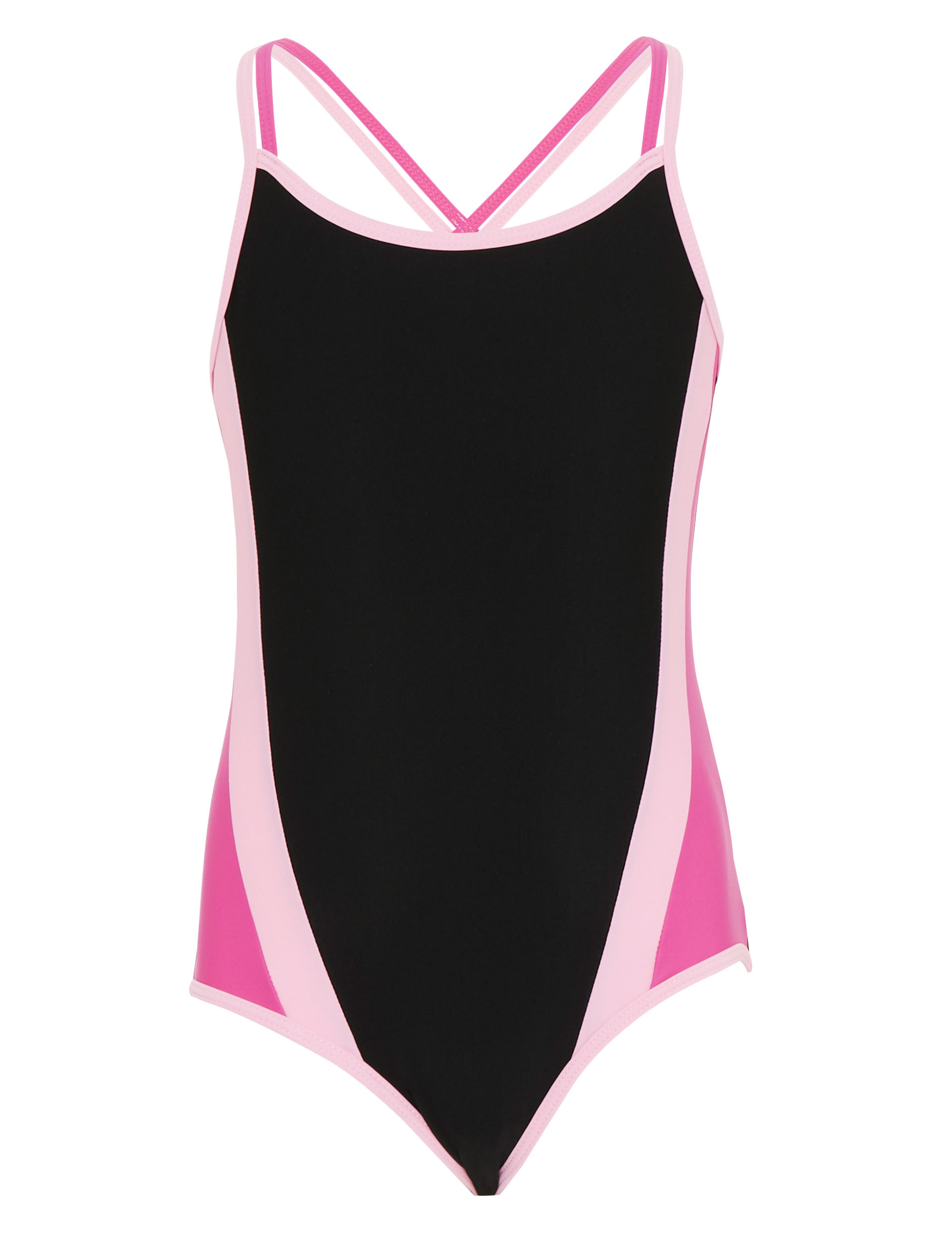 Colour Block Panelled Sports Swimsuit with Chlorine Resistant Active Sport 5 14 Years Indigo Collection M S