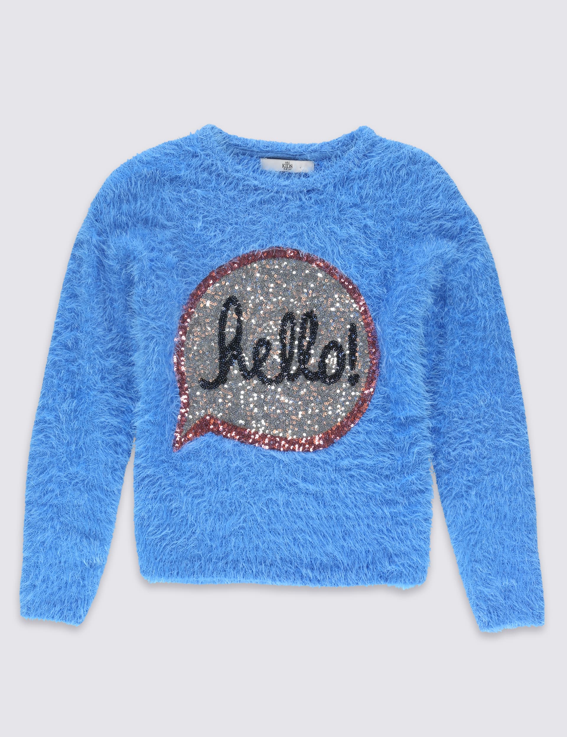 Sequin Eyelash Jumper (5-14 Years) Image 2 of 6