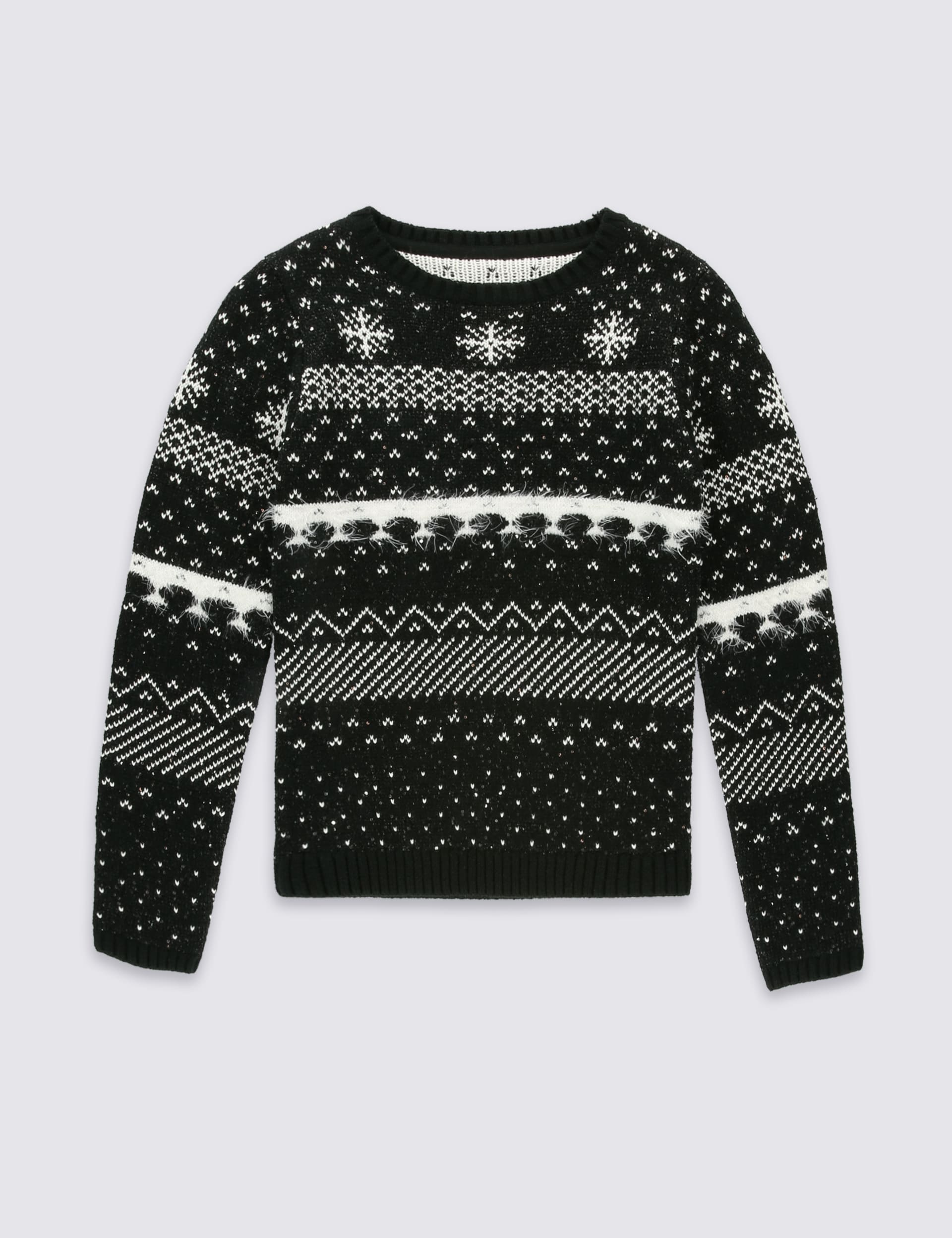 Long Sleeve Fairisle Jumper (5-14 Years) Image 2 of 6
