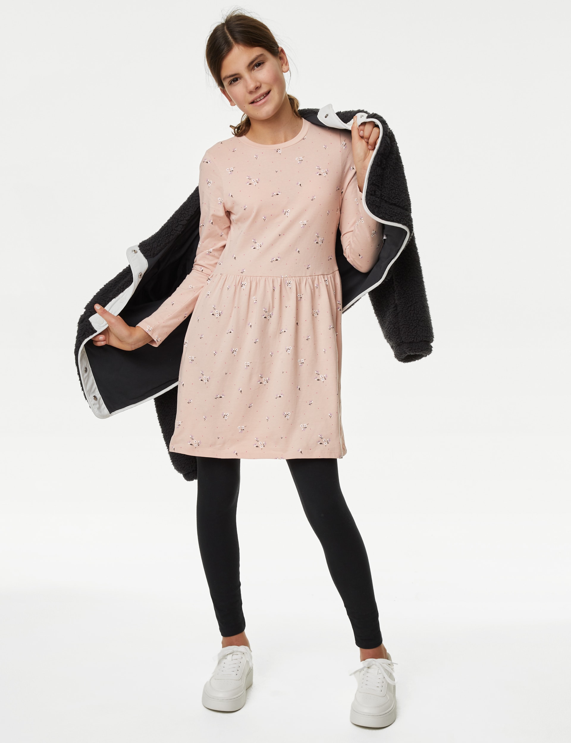 Pure Cotton Ditsy Floral Dress (6-16 Yrs) | M&S Essentials | M&S