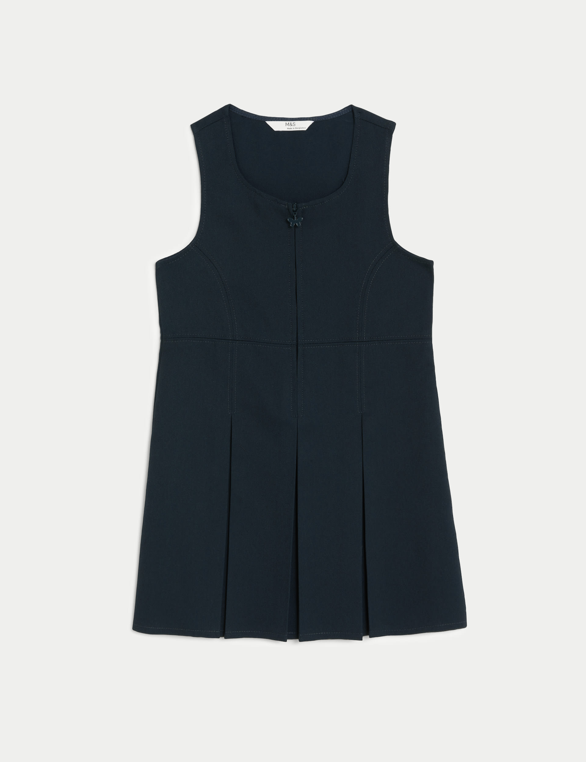 Girls' Pleated School Pinafore  (2-12 Yrs)