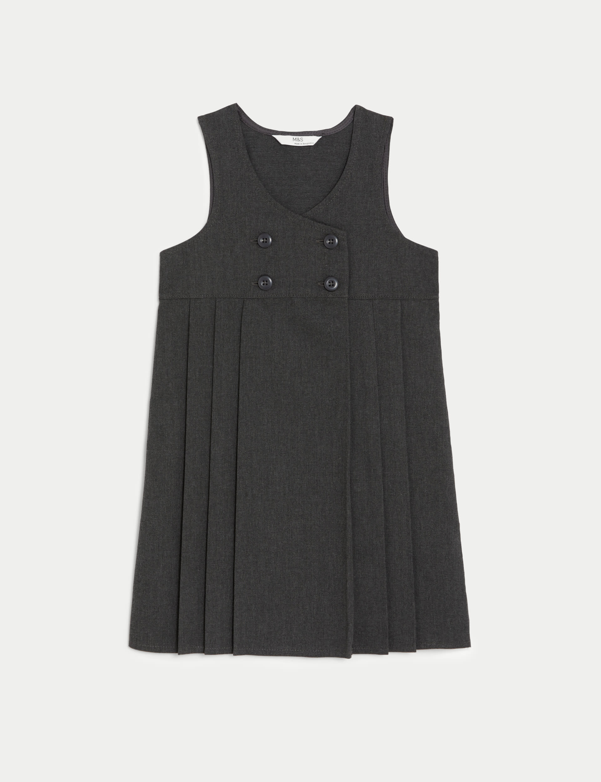 Girls' Double Breasted School Pinafore (2-12 Yrs)