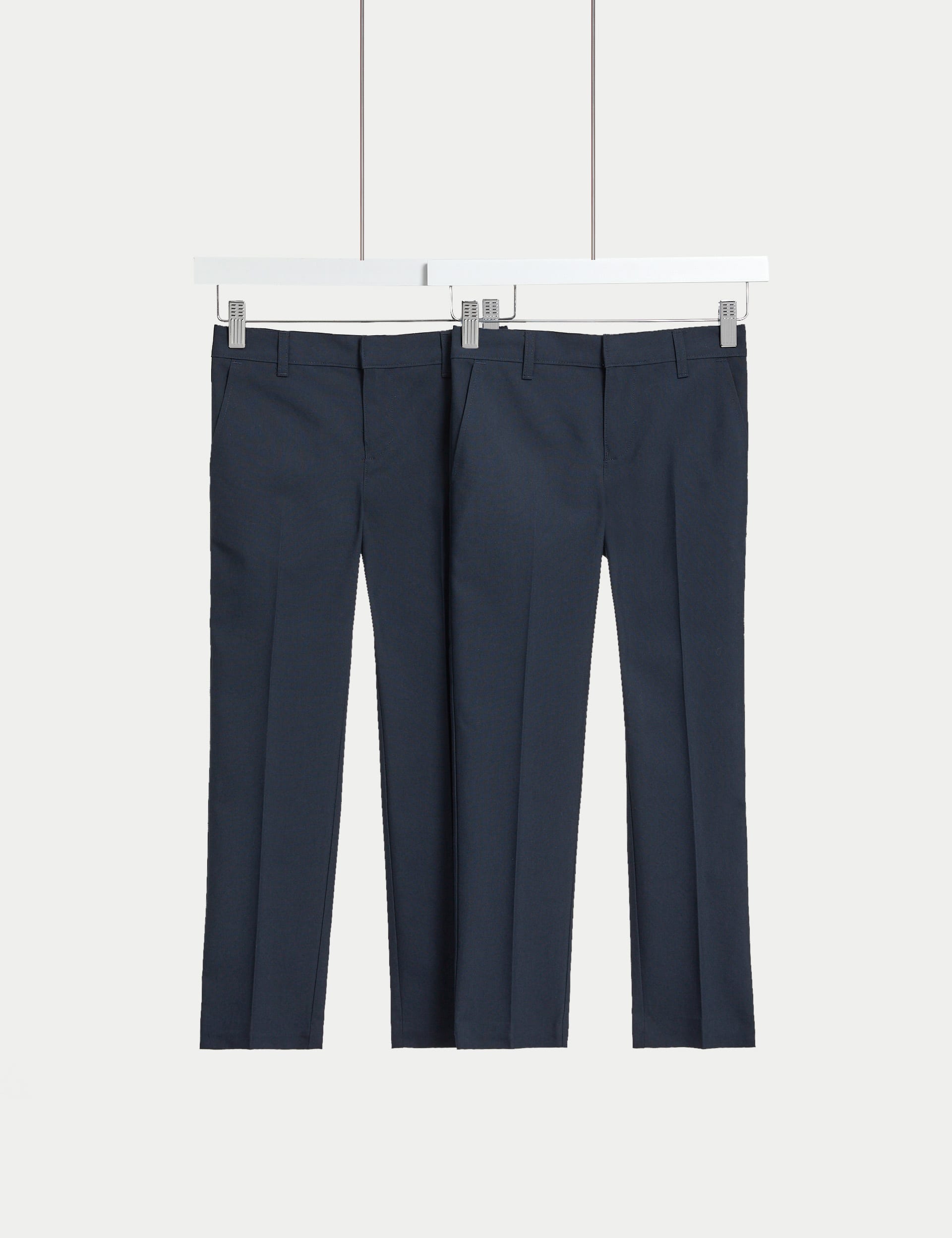 2pk Boys' Slim Leg School Trousers (2-18 Yrs)