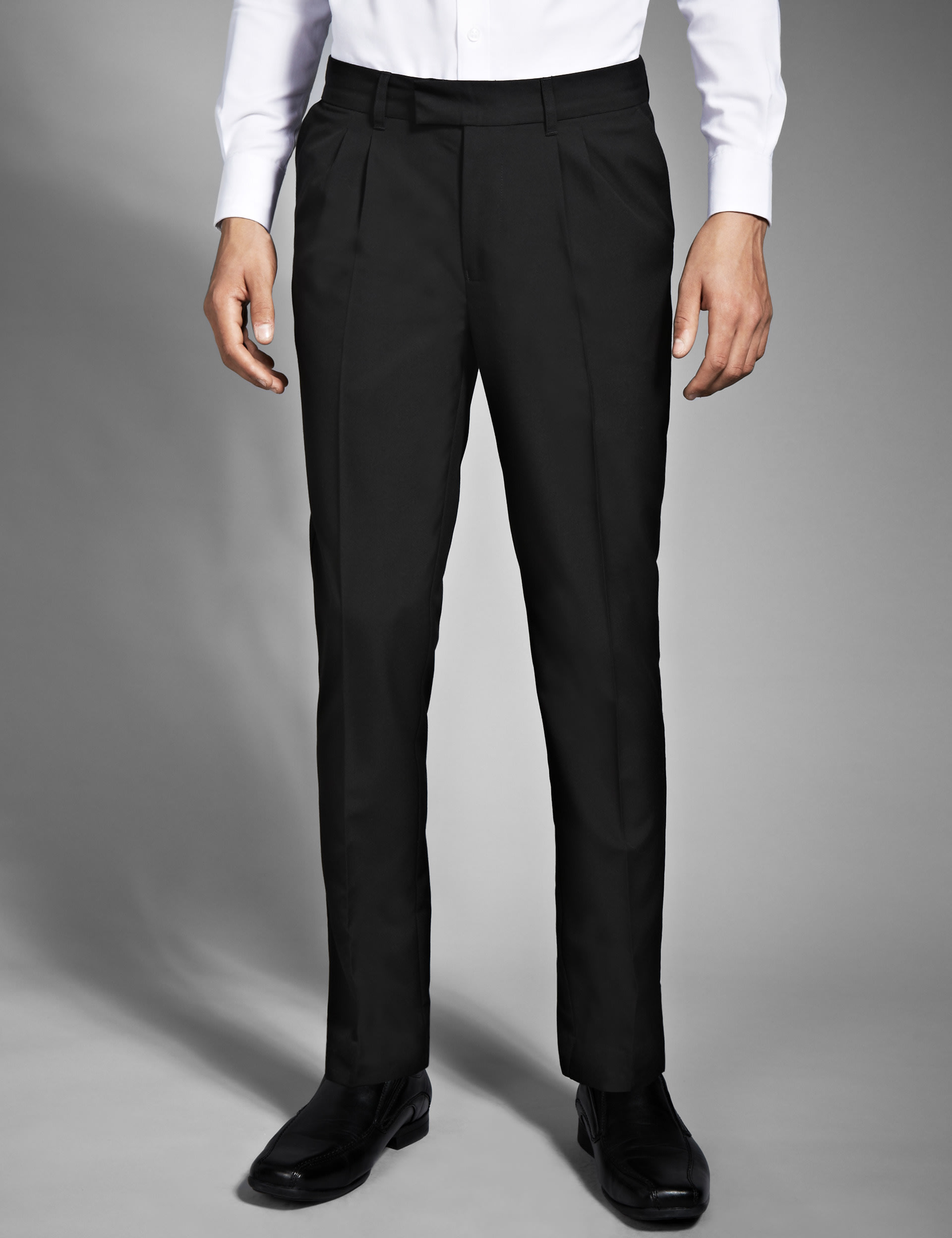 Senior Boys' Crease Resistance Twin Pleat Skinny Trousers with Supercrease™ & Stormwear™ (Older Boys) Image 2 of 5