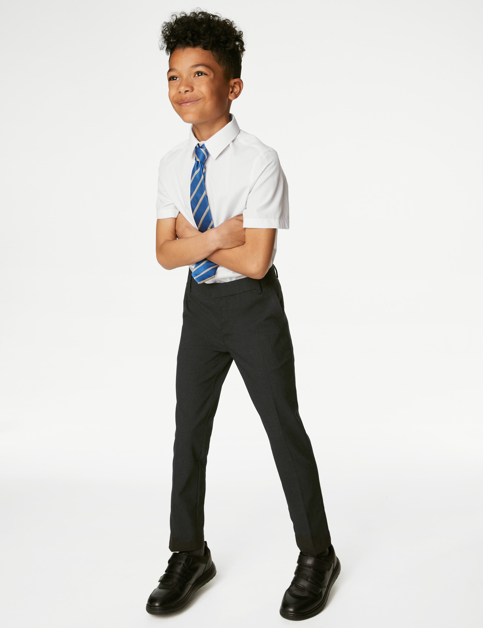 Boys' Skinny Leg School Trousers (2-18 Yrs)