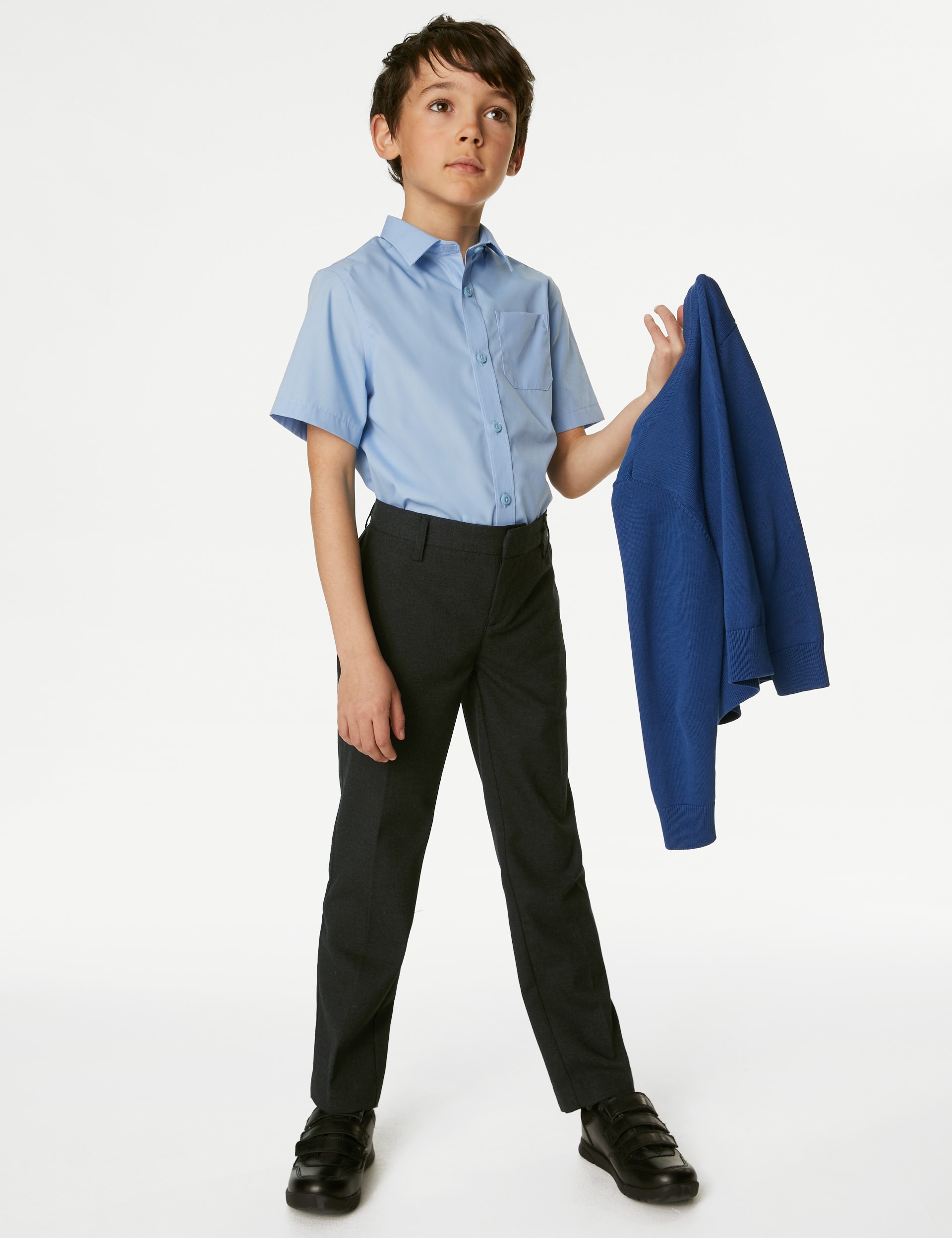 Boys’ Slim Leg School Trousers (2-18 Yrs)