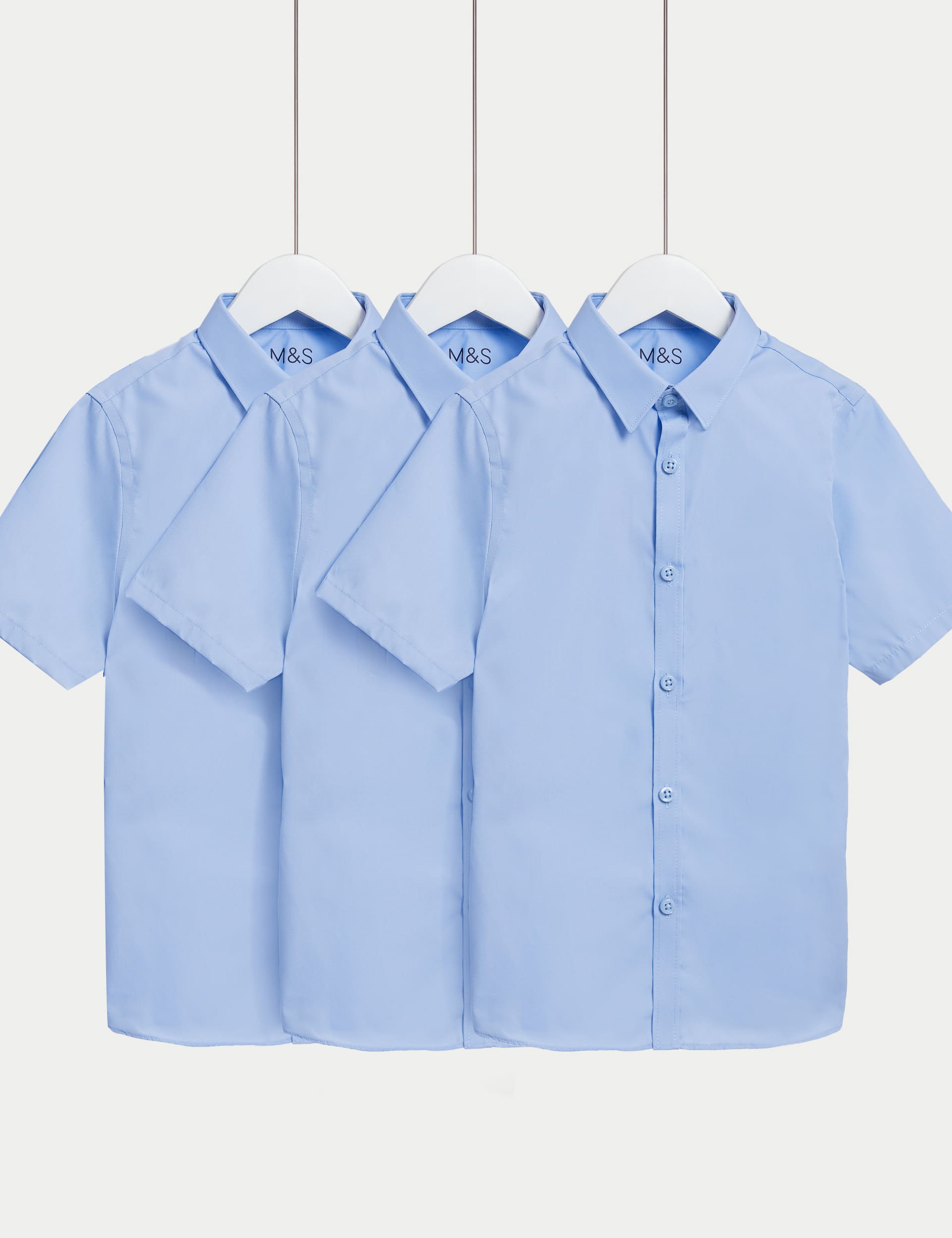 3pk Boys' Slim Easy Iron School Shirts (2-16 Yrs)