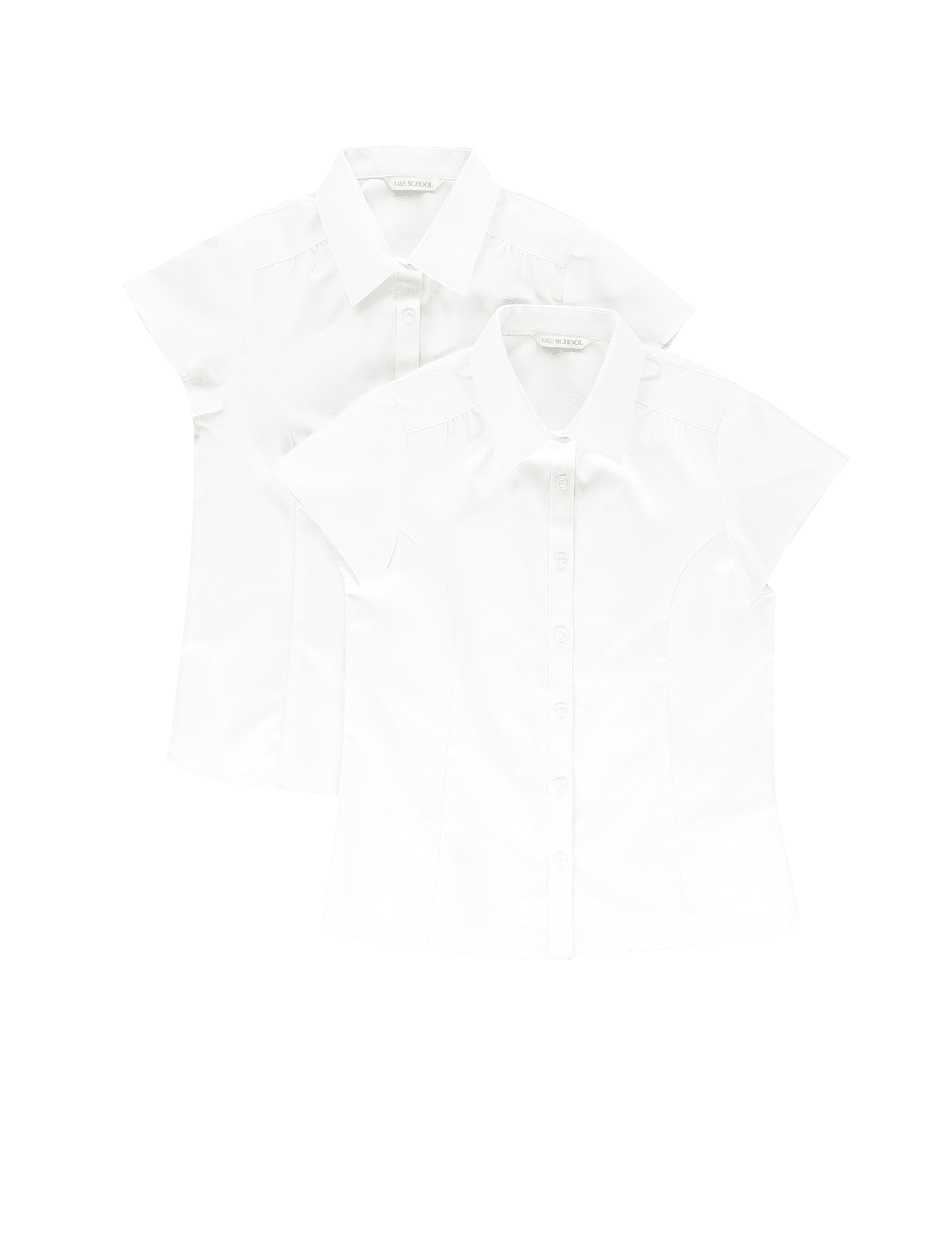 2 Pack Girls' Pure Cotton Blouses Image 2 of 5