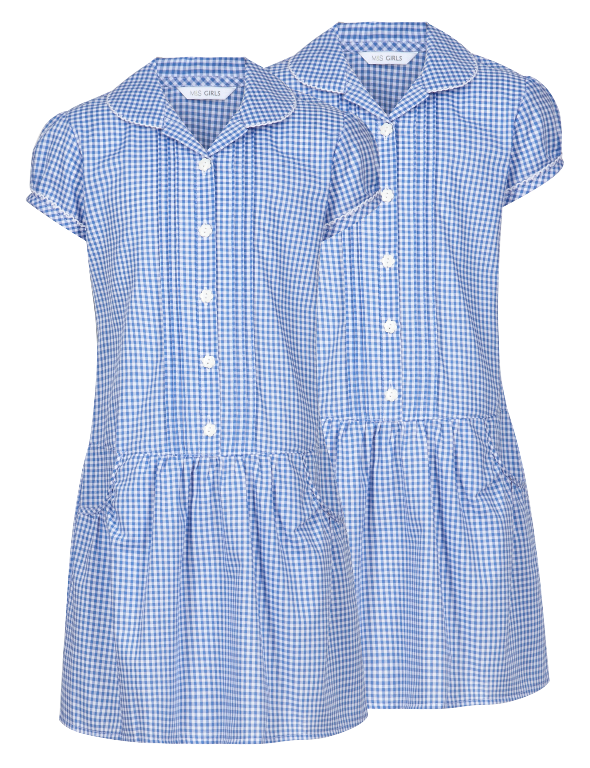 2 Pack Polycotton Easy to Iron Dress Image 2 of 4