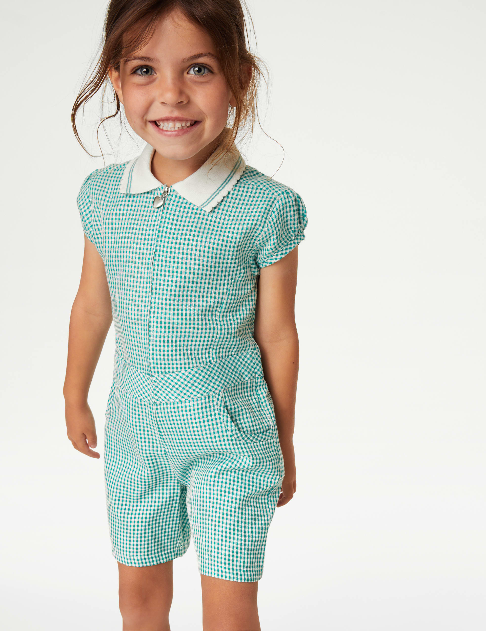 Green Gingham School Uniform at M&S