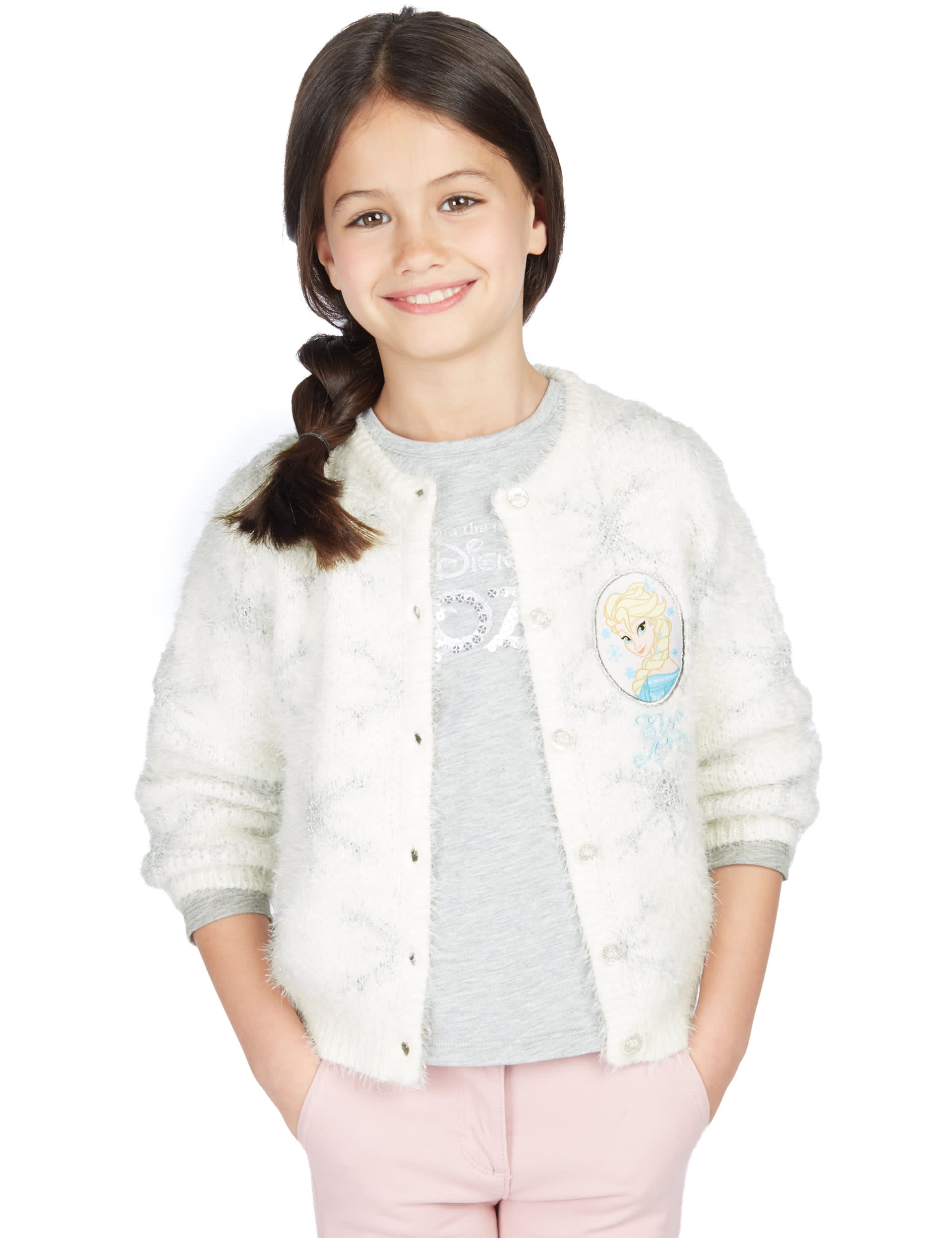 Disney Frozen Metallic Effect Cardigan 2 10 Years M S