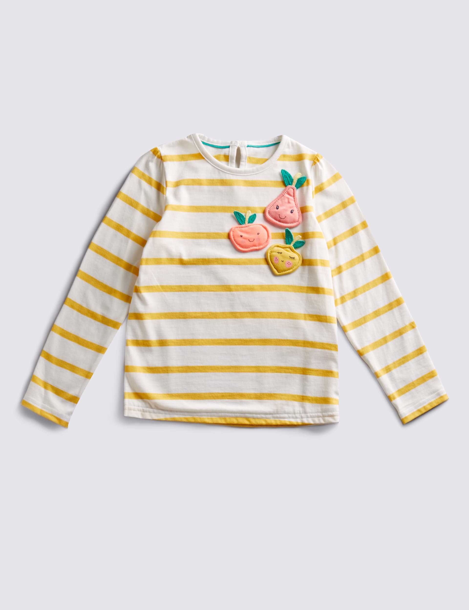 Pure Cotton 3D Fruit Appliqué Top (1-7 Years) Image 2 of 4